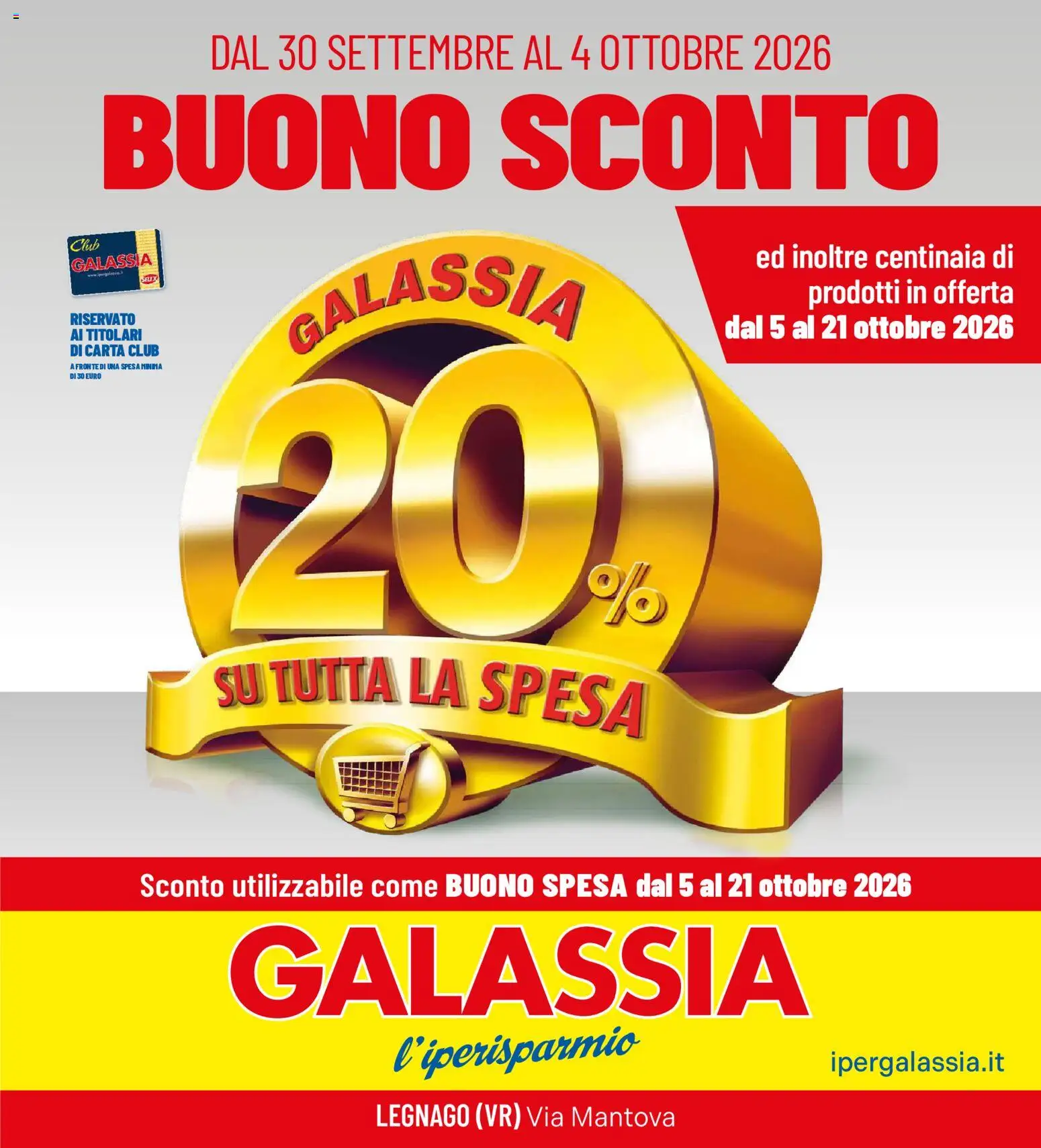 Volantino Galassia del 30/09/2026 | Pagina: 1