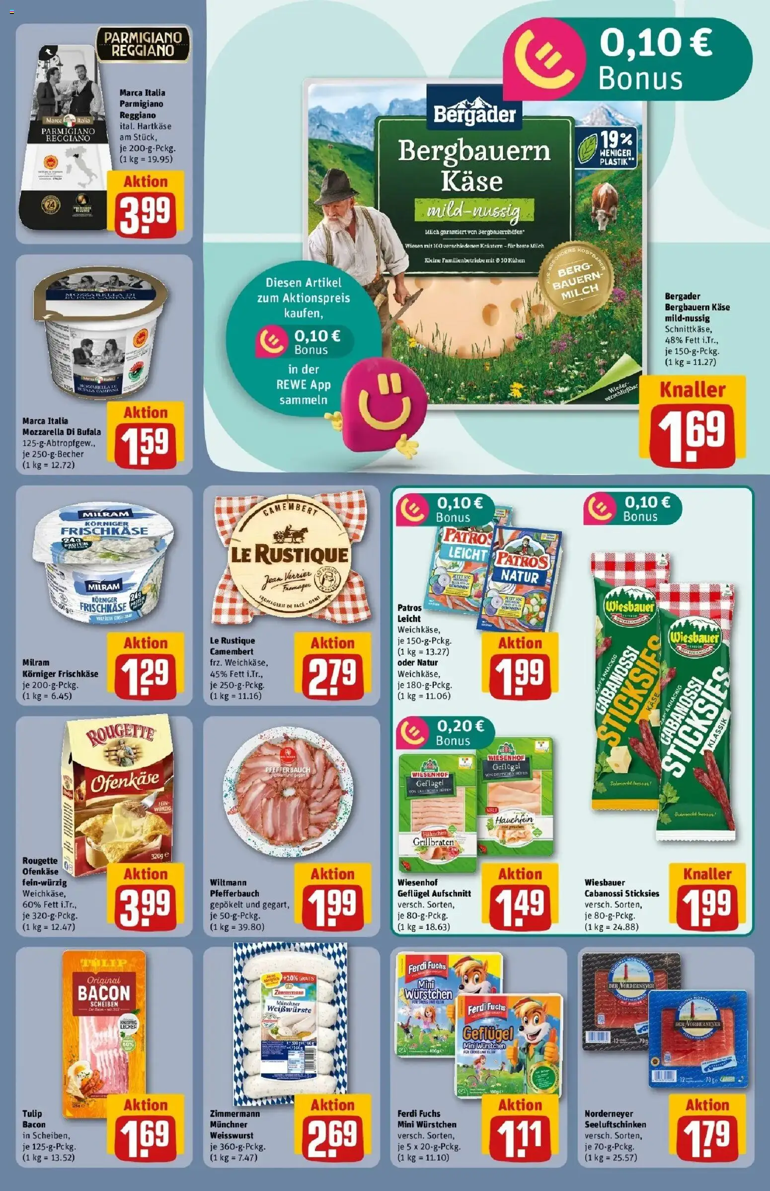 REWE Prospekt ab 05.10.2026 zum Blättern » Angebote | Seite: 15 | Produkte: Hahnchen, Käse, Patros, Camembert