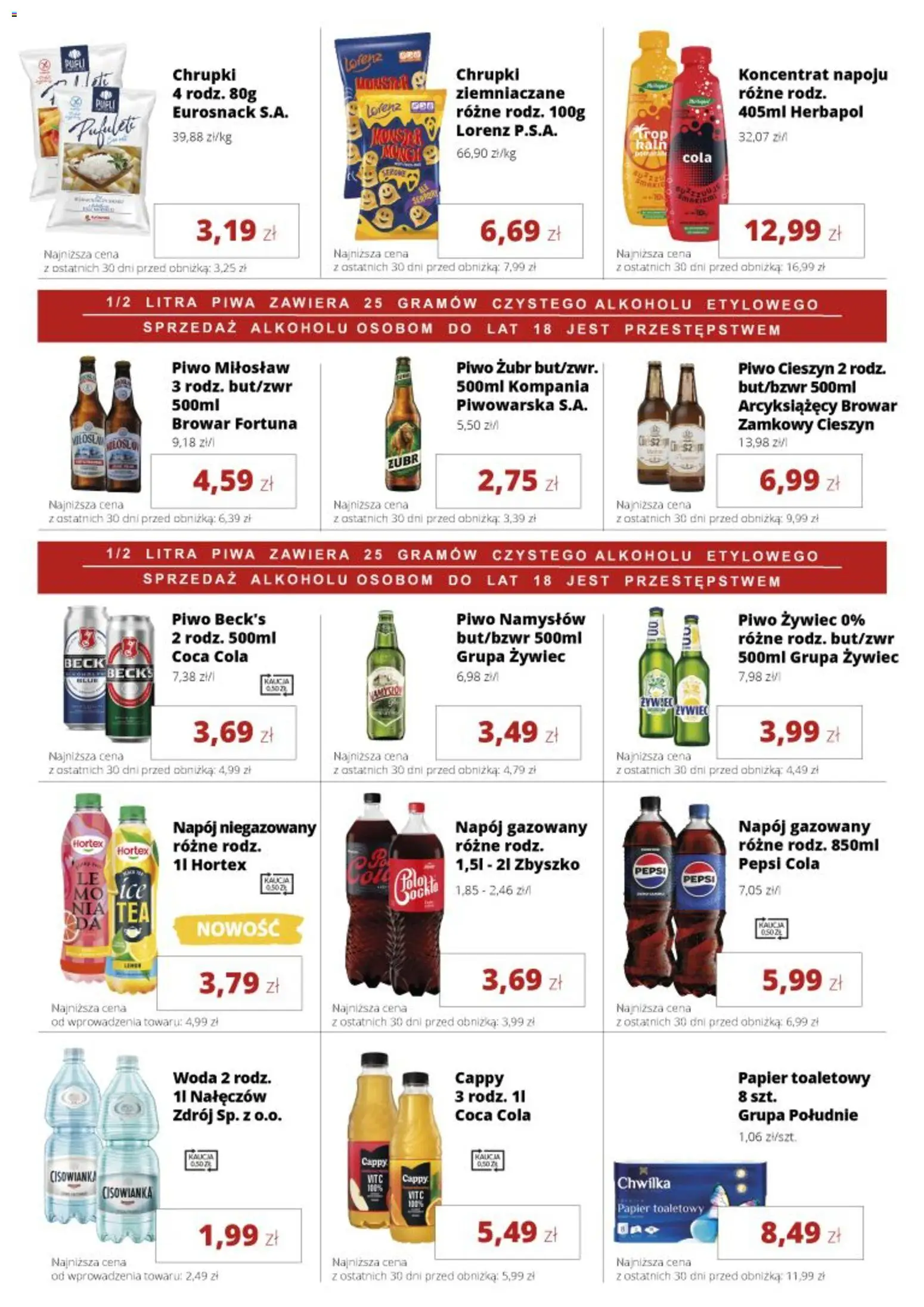Torimpex gazetka od 20.04.2026 | Strona: 7 | Produkty: Pepsi, Piwo, Piwo Namysłów, Woda
