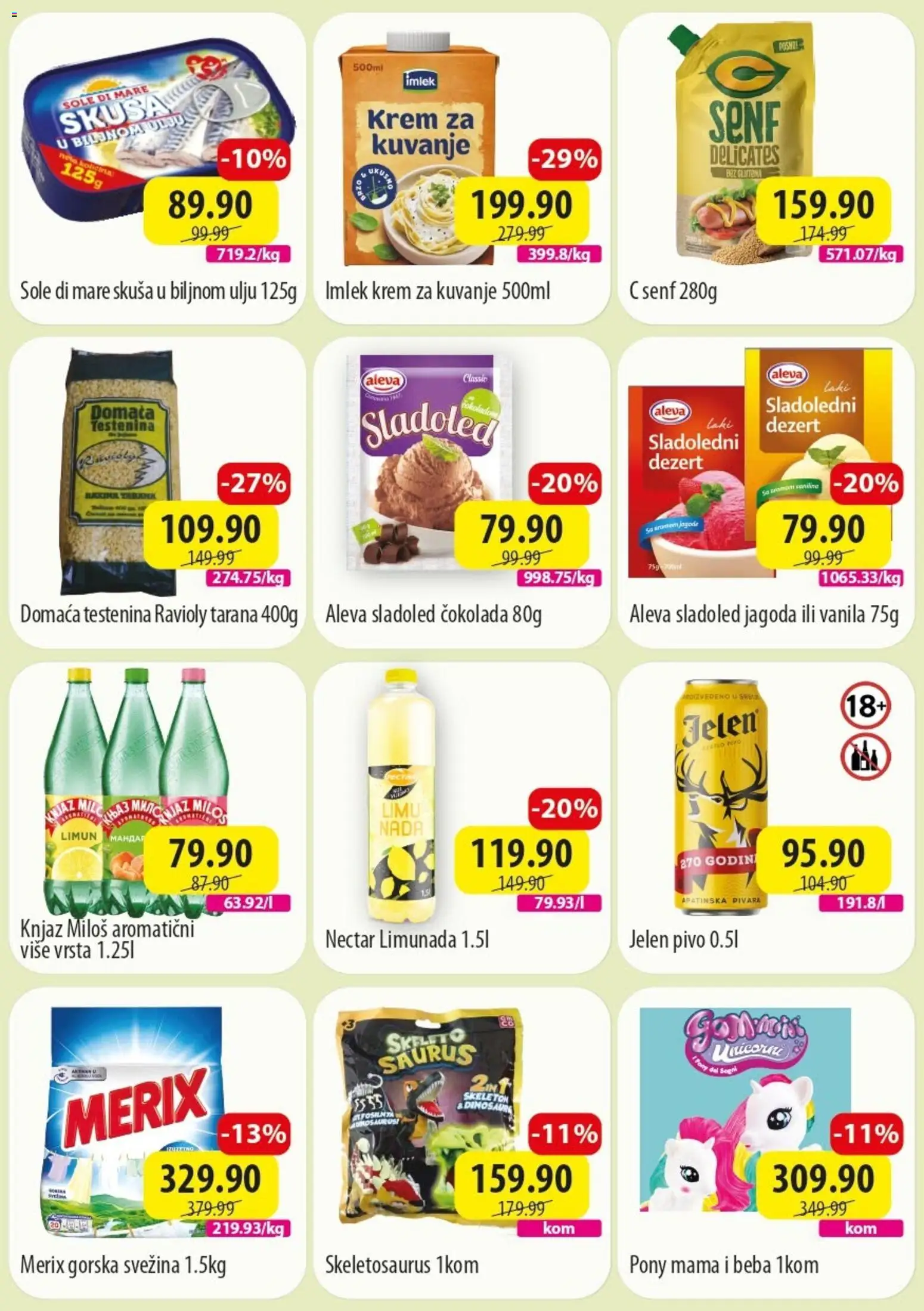 Senta Promet katalog - važi od 15.06.2026 | Strana: 2 | Proizvode: Testenina, Senf, Čokolada, Pivo