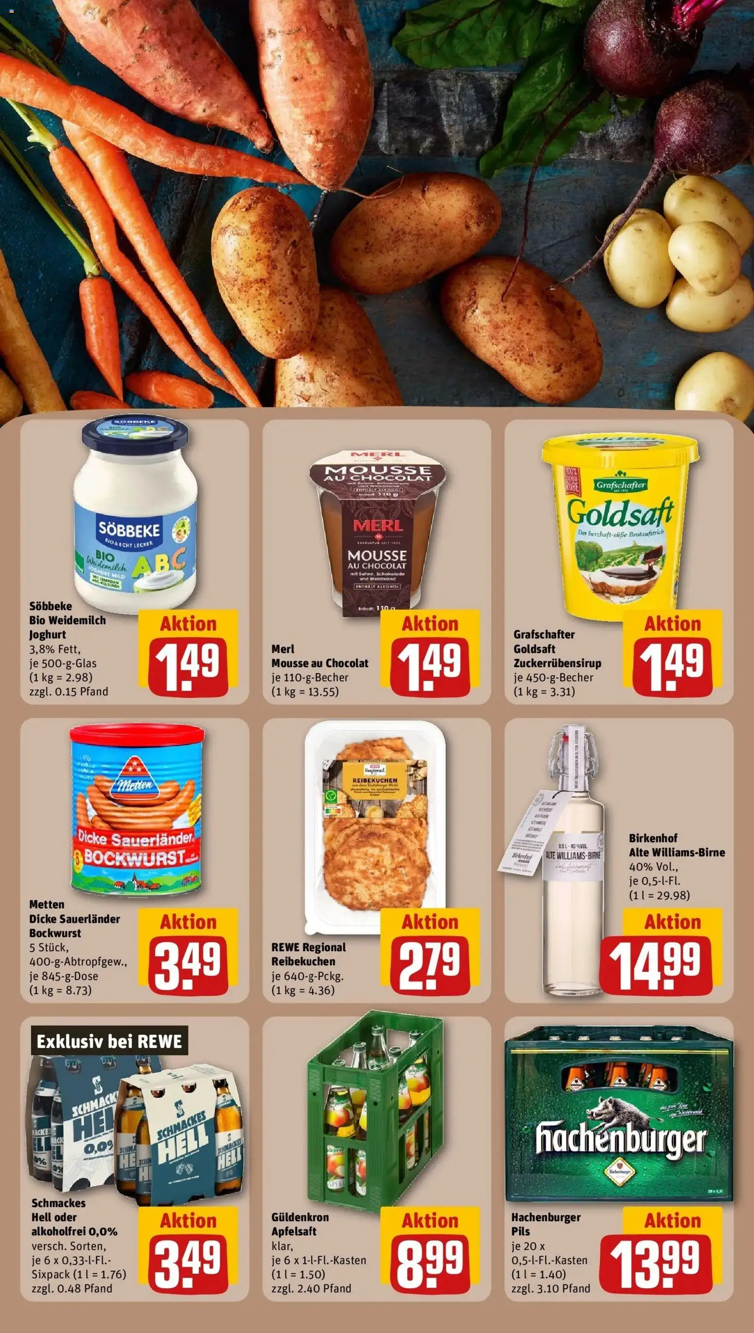 REWE Prospekt ab 26.10.2026 zum Blättern » Angebote | Seite: 27 | Produkte: Bockwurst, Bier, Pils, Alkohol