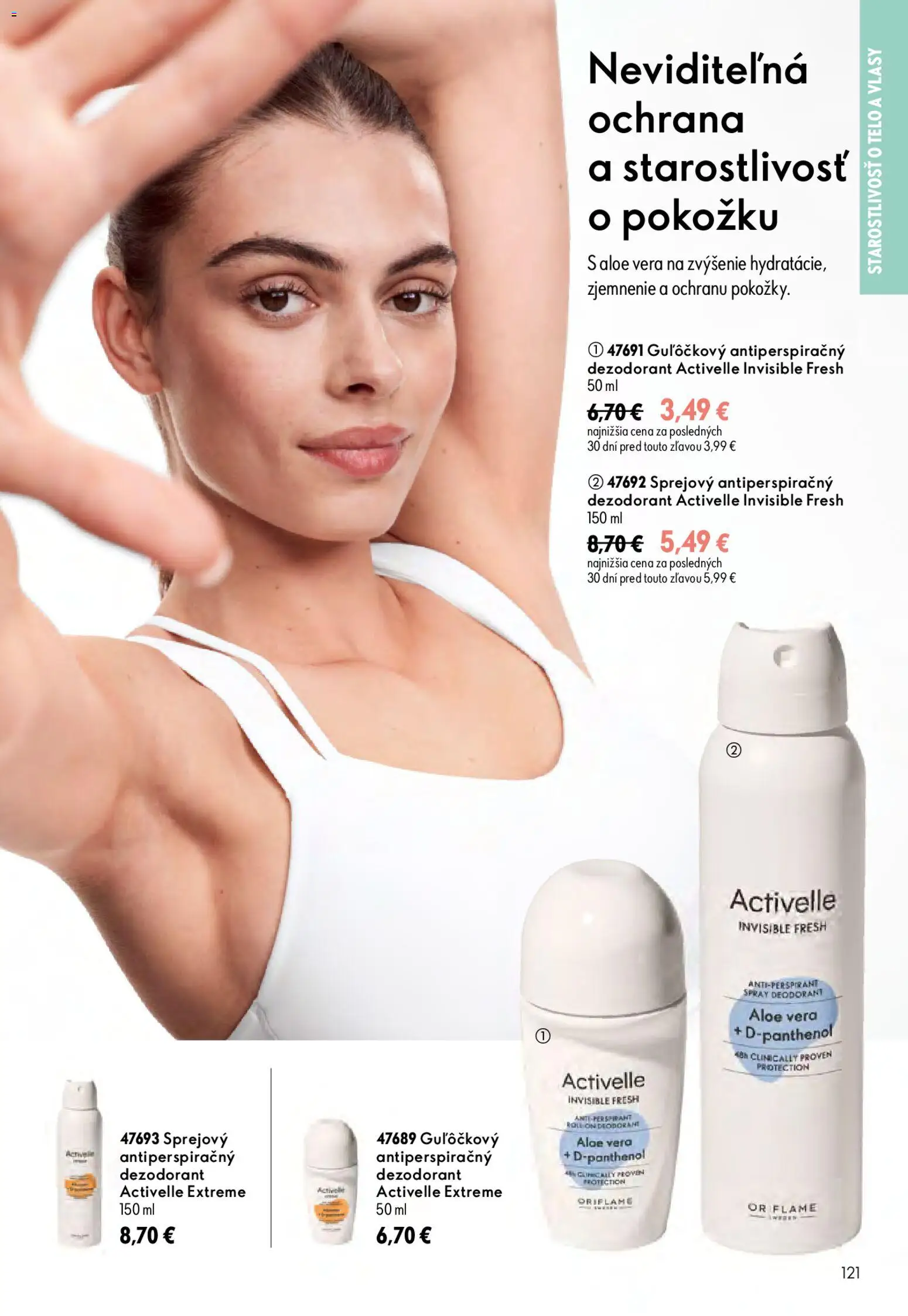 Nové Oriflame akcie – leták je platný od 09.09.2026 | Strana: 121 | Produkty: Aloe Vera, Dezodorant, Antiperspirant
