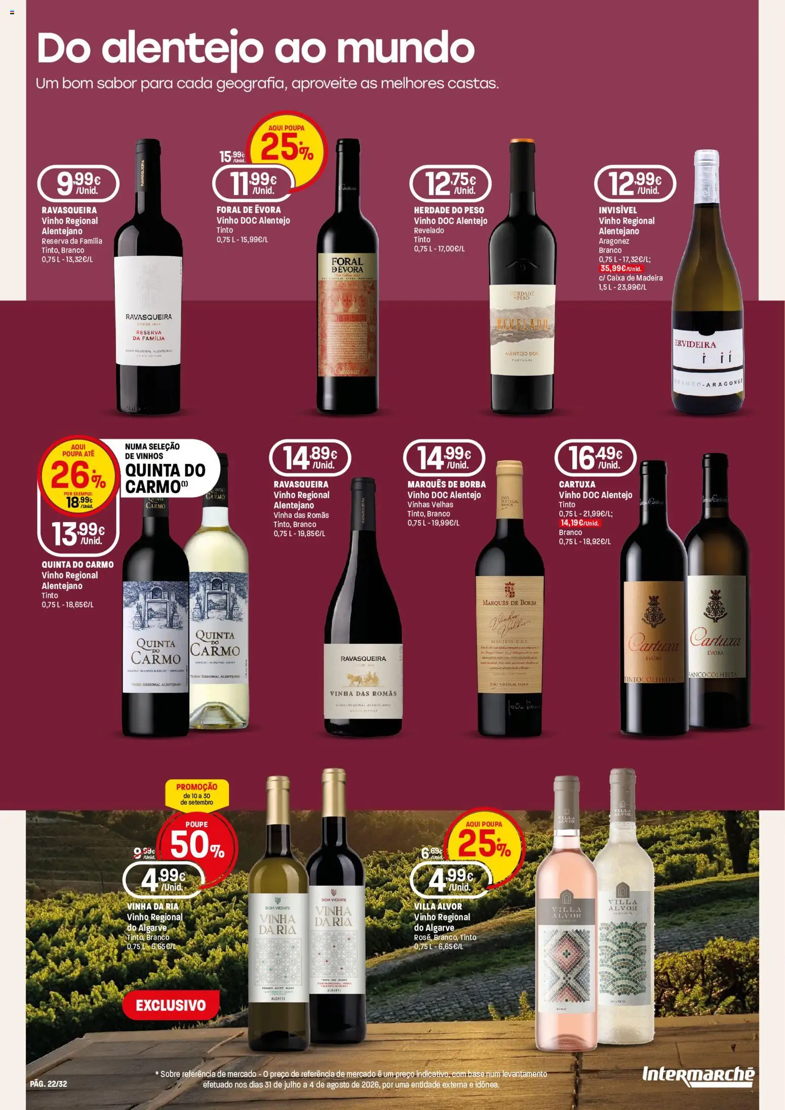 Intermarché folheto Especial Vinhos Super │ válido de 10/09/2026 | Página: 22 | Produtos: Base, Caixa, Vinho