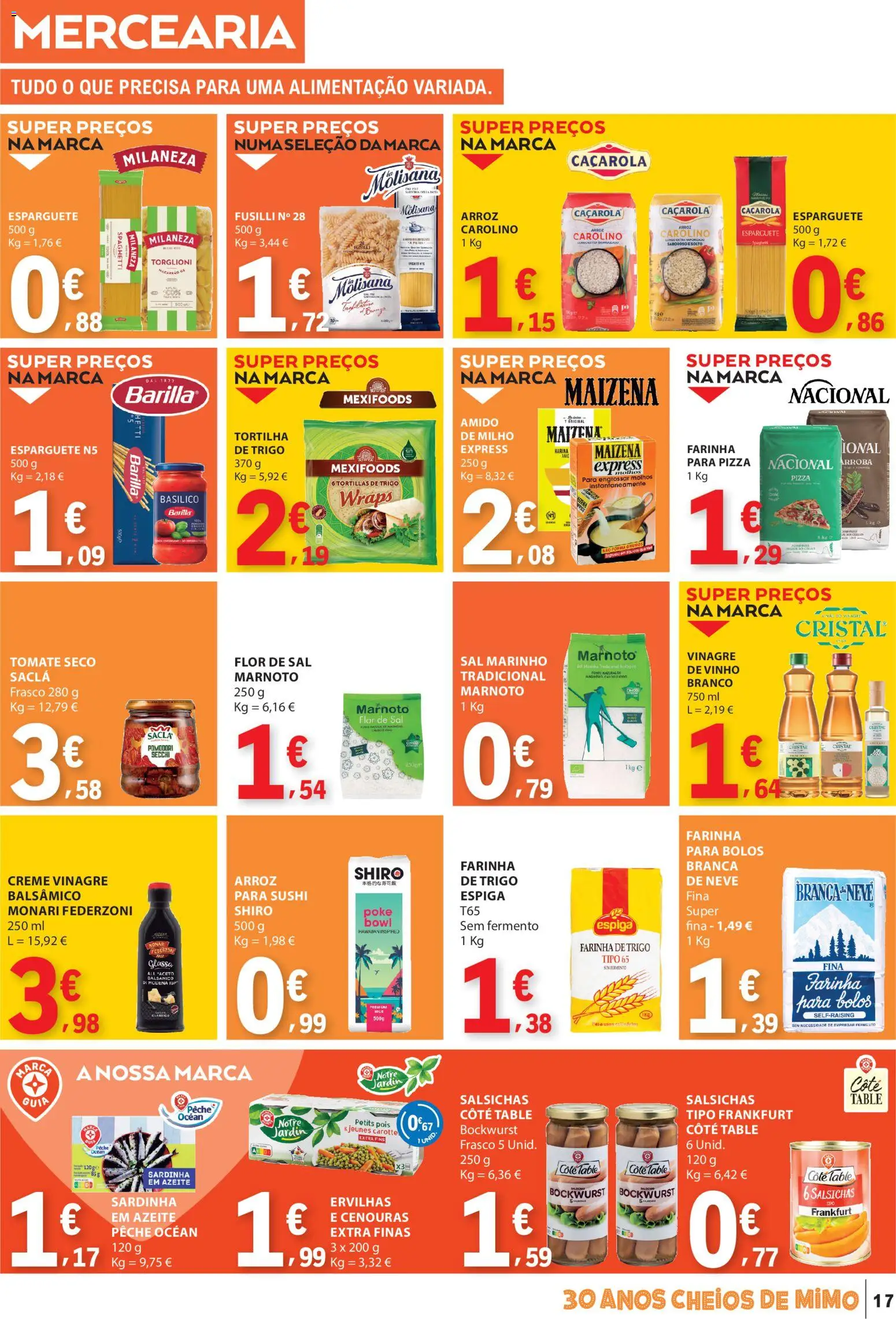 E.Leclerc folheto │ válido de 03/09/2026 | Página: 17 | Produtos: Mercearia, Sal, Arroz, Barilla