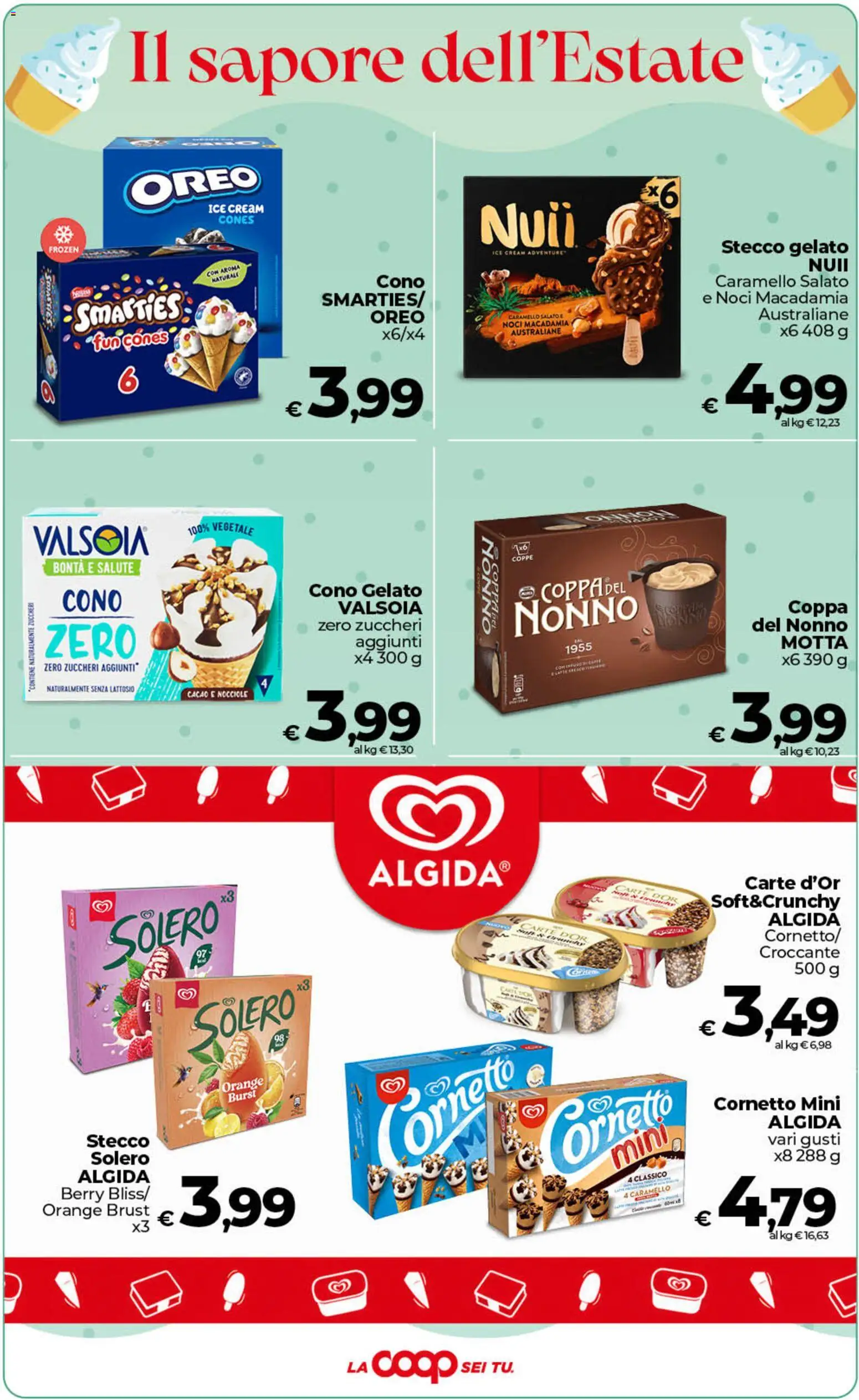 Volantino Ipercoop del 11/08/2026 | Pagina: 17 | Prodotti: Cornetto, Gelato, Nocciole, Senza lattosio