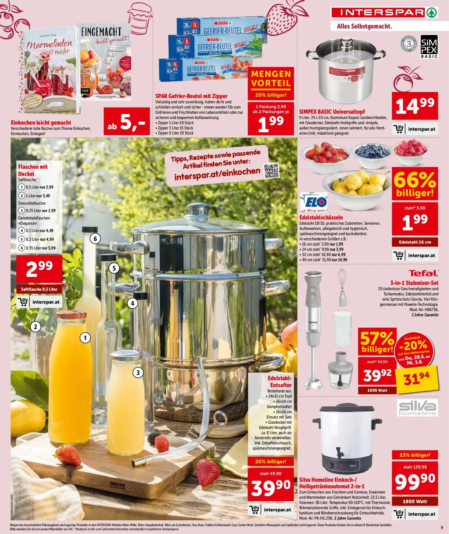Interspar Flugblatt - Niederösterreich gültig ab 29.05.2026 | Seite: 9 | Produkte: Herd, Entsafter
