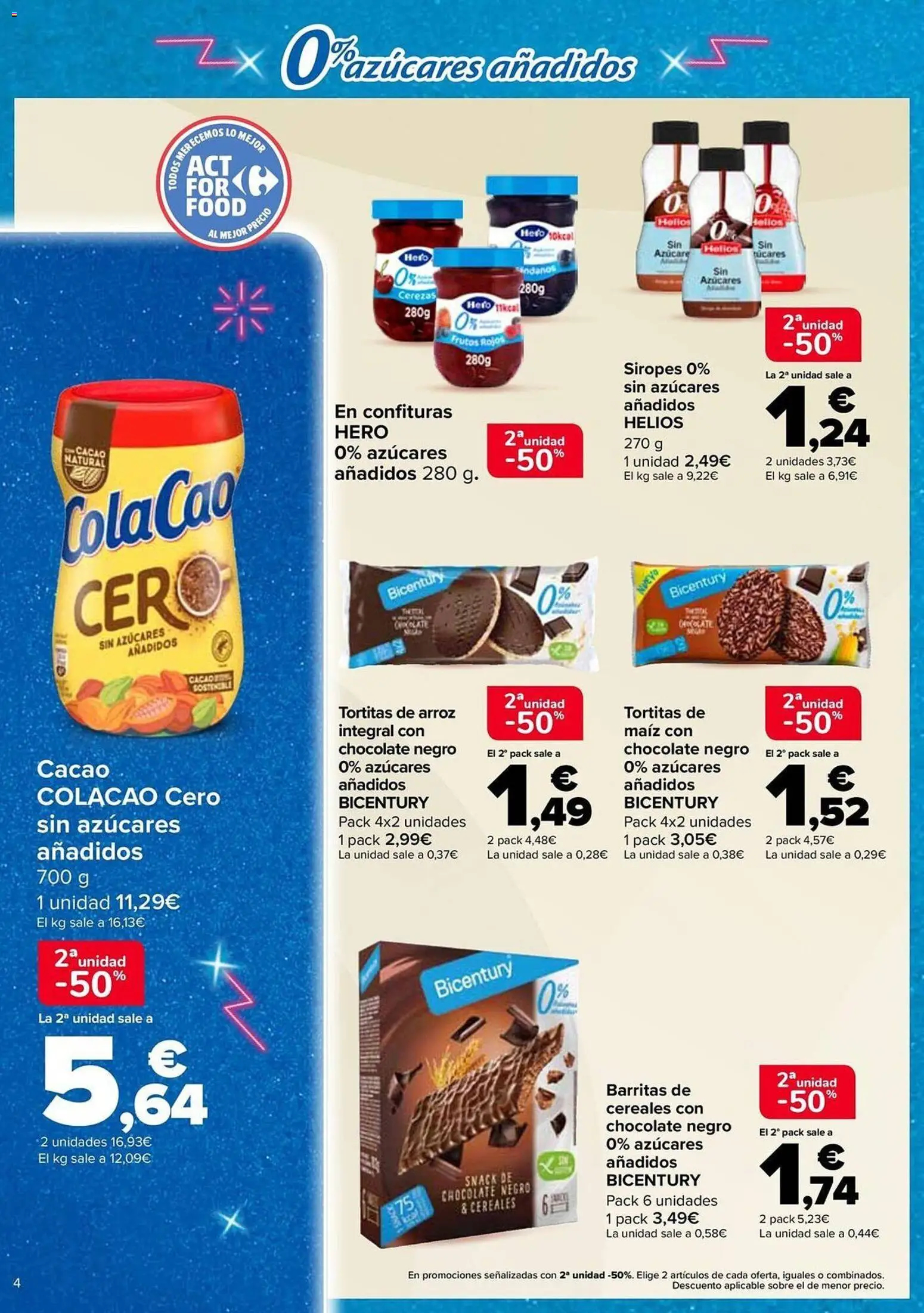 Carrefour AZUCARES AÑADIDOS │ válido desde el 12.05.2026 | Página: 4 | Productos: Chocolate, Arroz, Cereales, Φρυγανιές σικάλεως