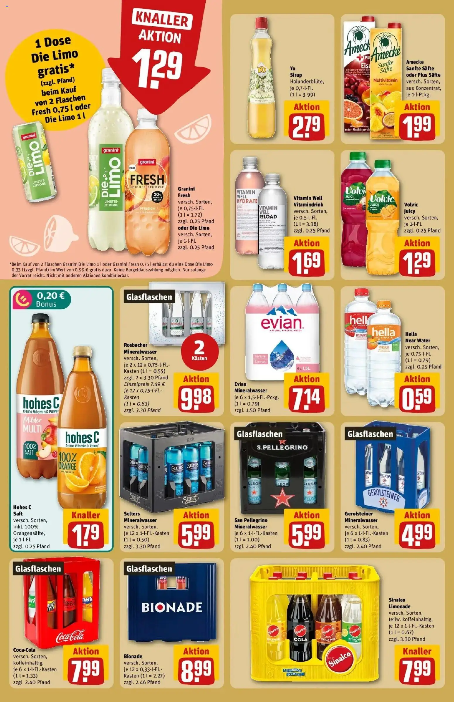 REWE Prospekt ab 21.09.2026 zum Blättern » Angebote | Seite: 24 | Produkte: Cola, Limonade, Bionade, Granini