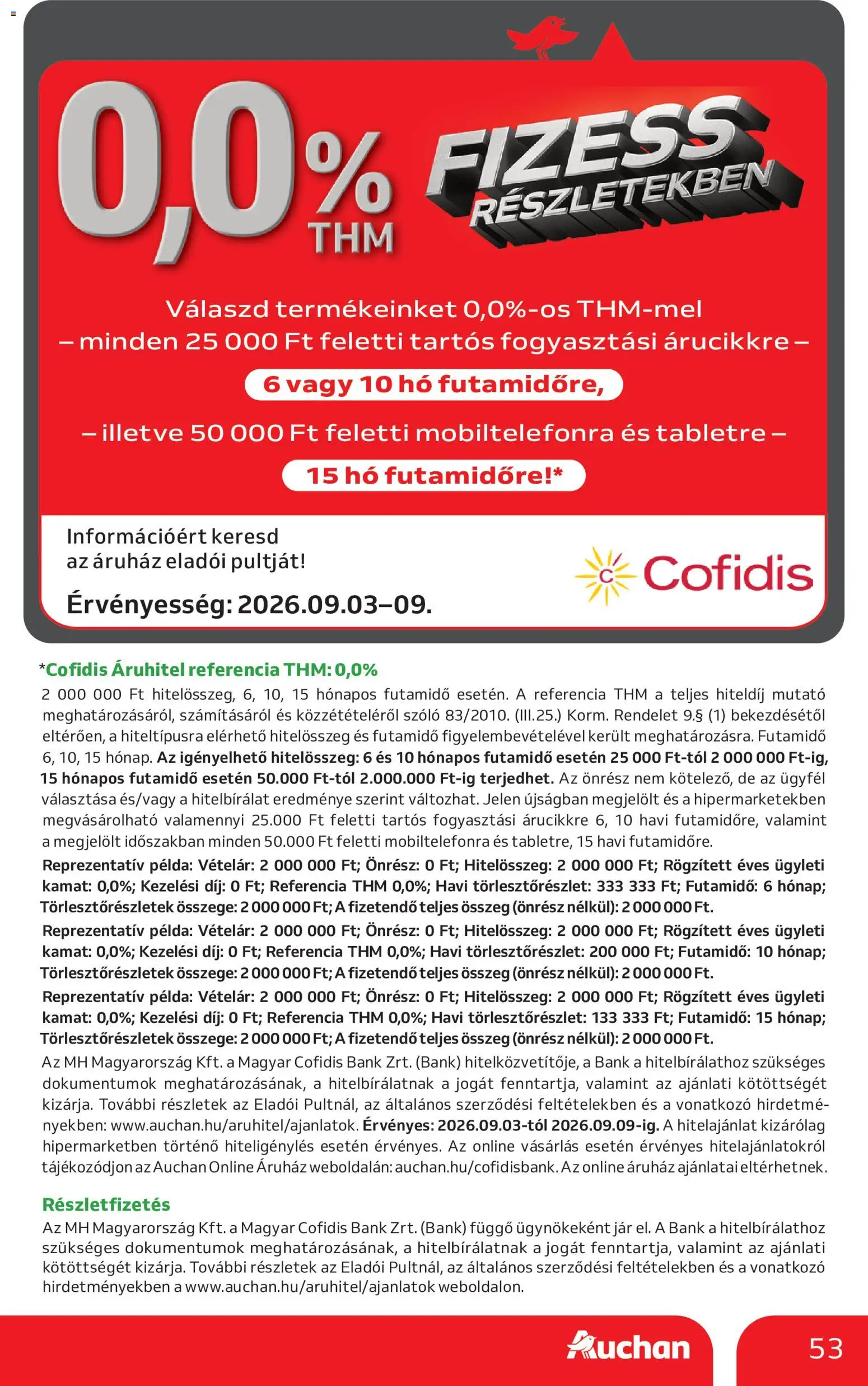 Auchan akciós ujság - amely érvényes a következő dátumtól: 2026.09.03. | Oldal: 53