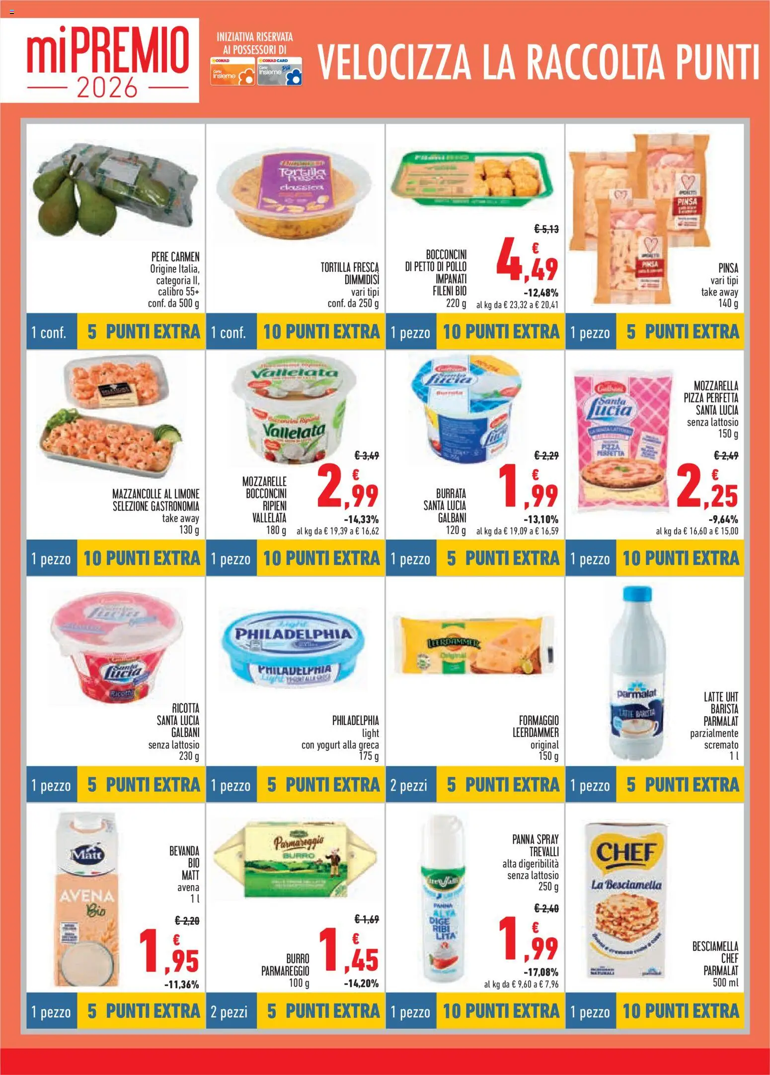 Volantino Conad del 16/07/2026 | Pagina: 10 | Prodotti: Pizza, Pollo, Panna, Formaggio