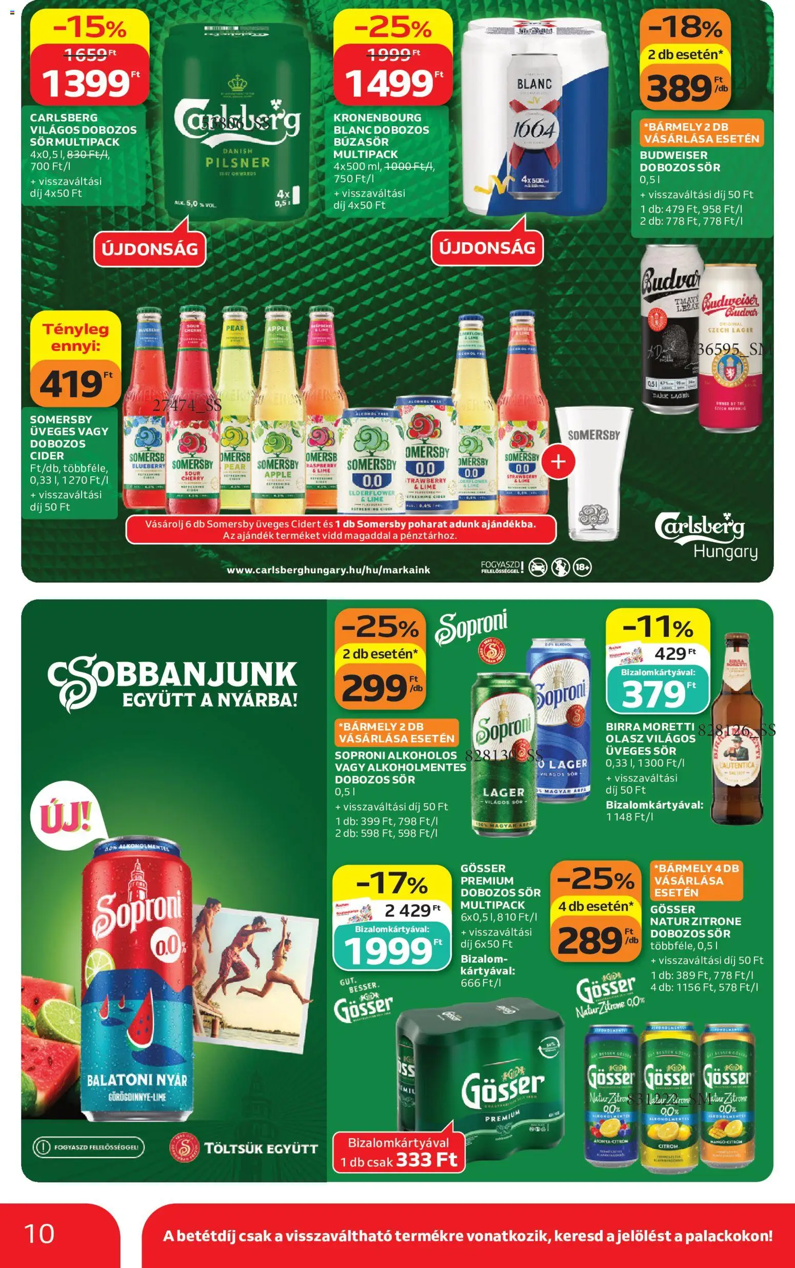 Auchan akciós ujság - amely érvényes a következő dátumtól: 2026.08.06. | Oldal: 10 | Termékek: Lime, Búzasör, Cider, Mangó