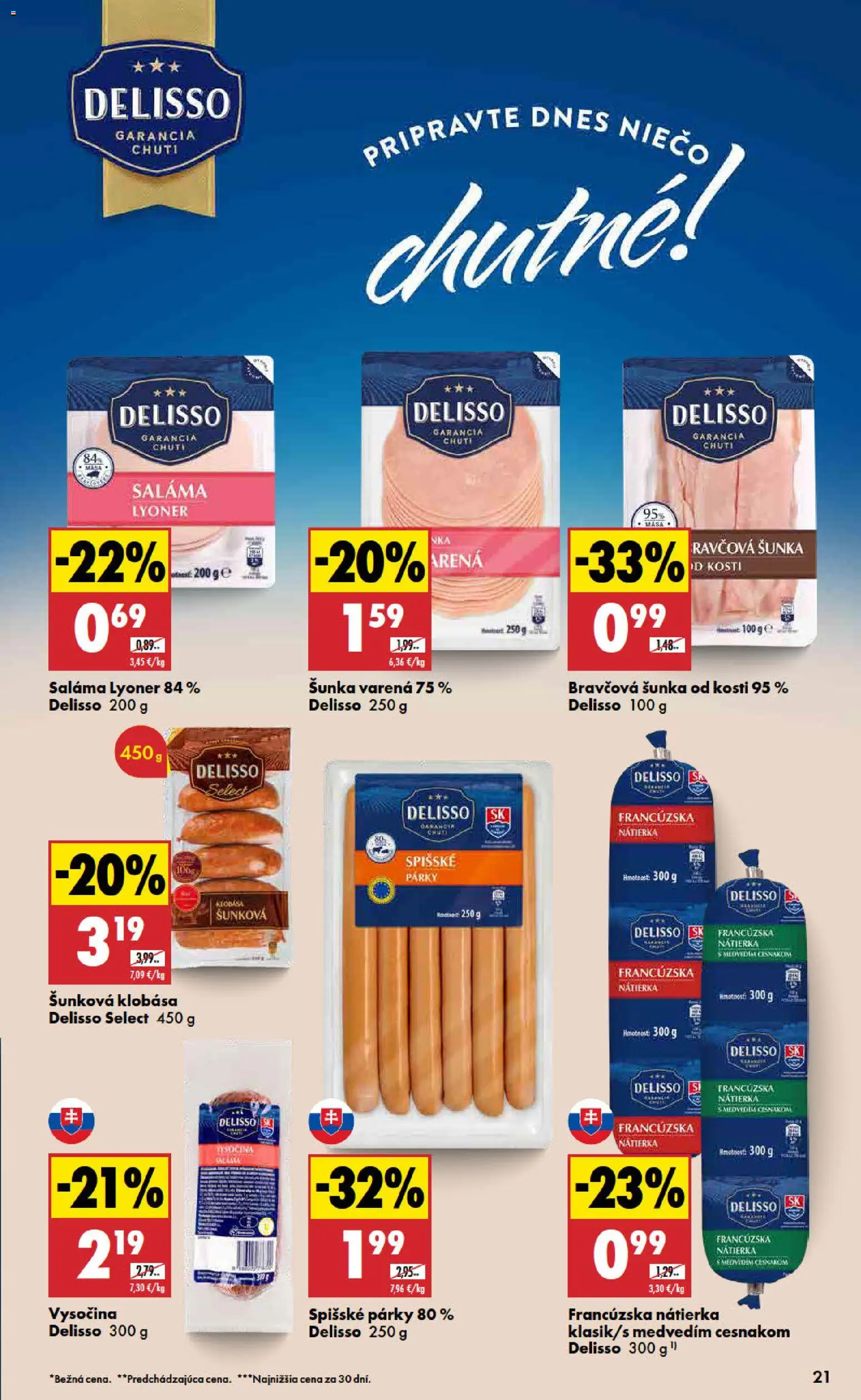 Nové Biedronka akcie – leták je platný od 30.07.2026 | Strana: 21 | Produkty: Saláma, Šunka, Klobása, Párky