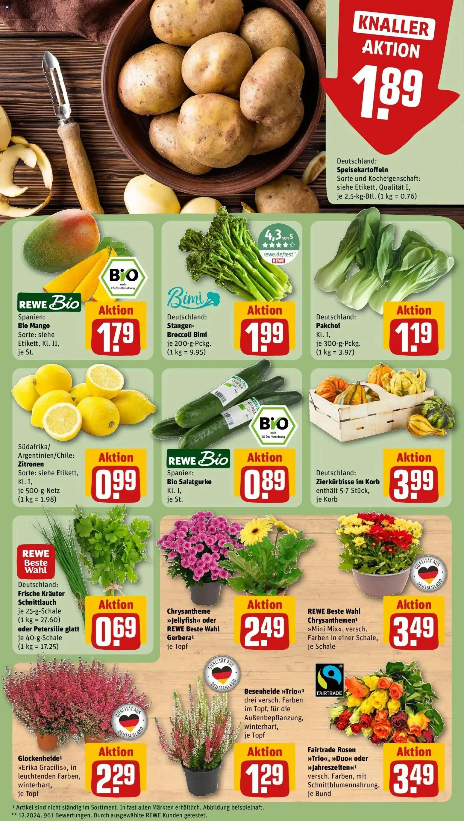 REWE Prospekt ab 21.09.2026 zum Blättern » Angebote | Seite: 13 | Produkte: Korb, Mango, Petersilie, Zitronen