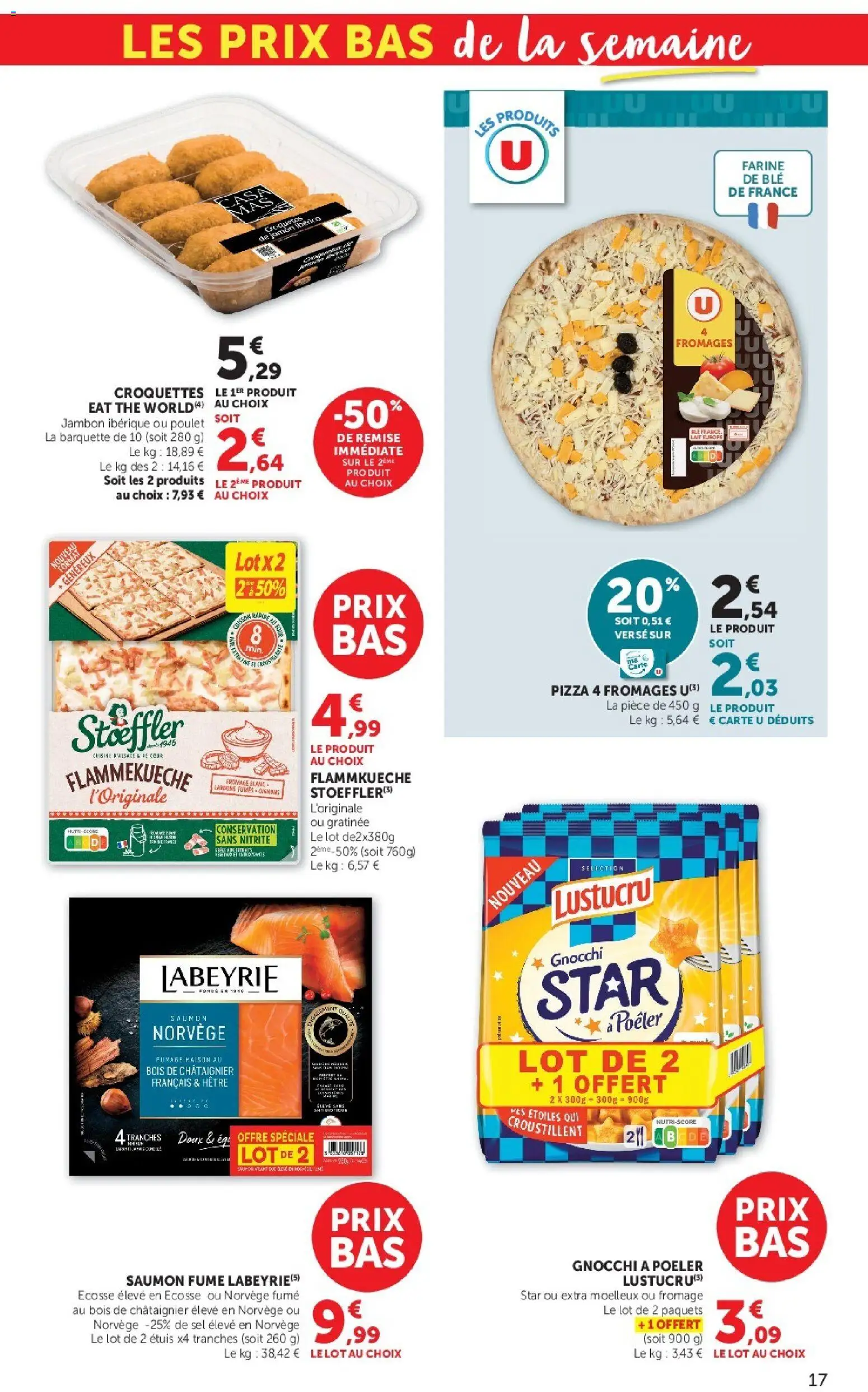 {H1} | Page: 17 | Produits: Pizza 4 fromages, Saumon fumé, Sel, Pizza