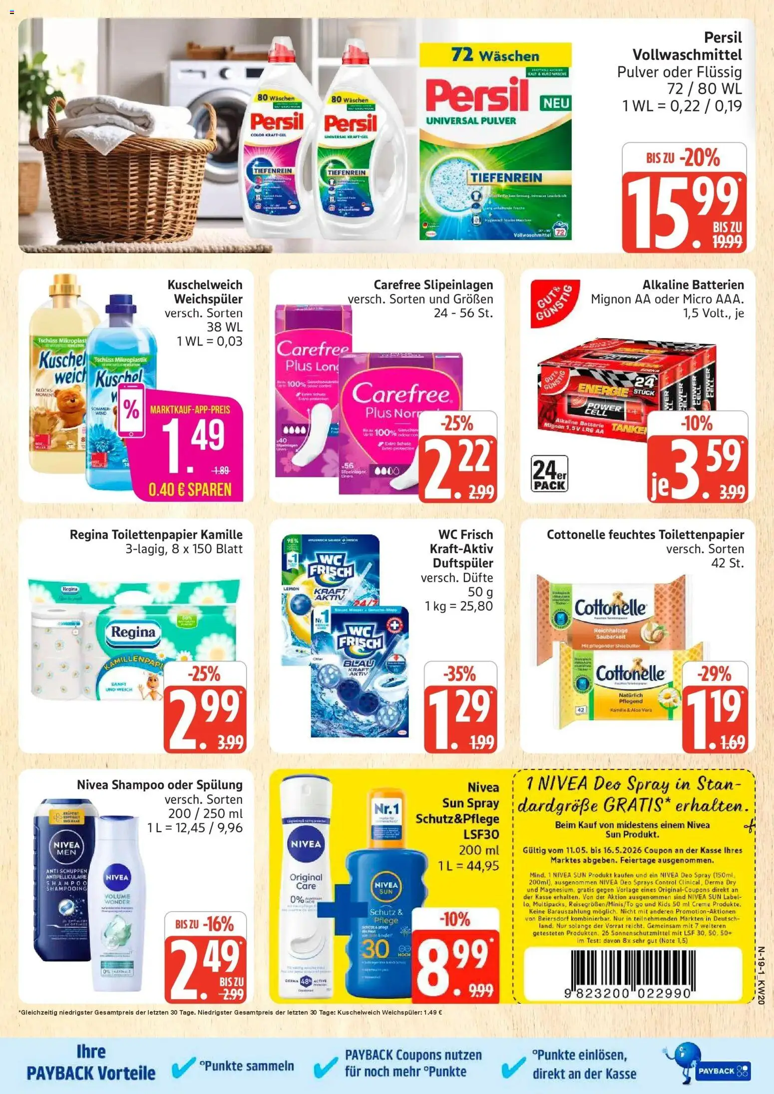 Marktkauf Prospekt Cuxhaven	 – gültig ab 10.05.2026 | Seite: 19 | Produkte: Kuschelweich, Shampoo, Persil, Feuchtes Toilettenpapier