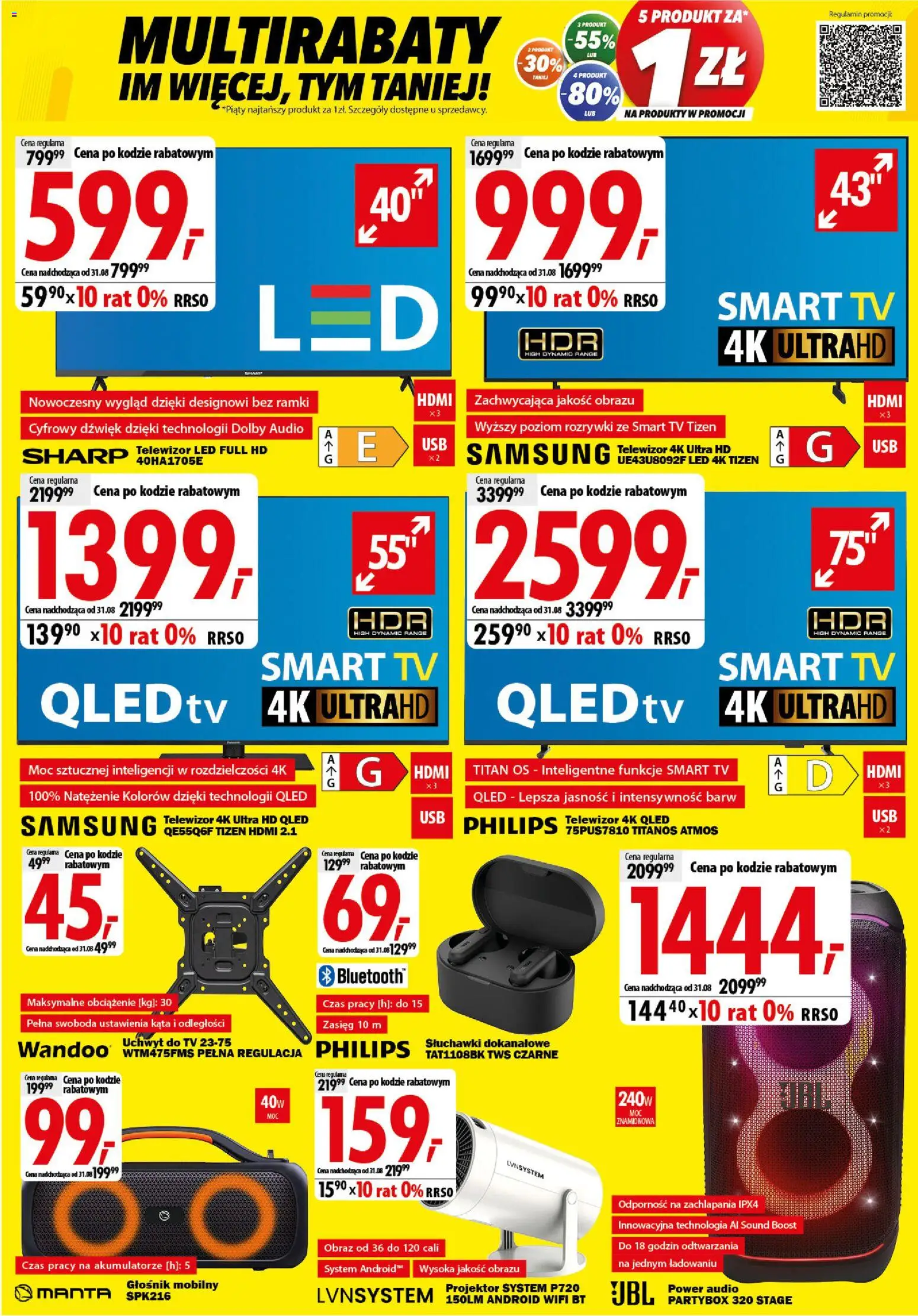 Mediaexpert promocje - Wielkie otwarcie Gdańsk od 20.08.2026 | Strona: 2 | Produkty: Telewizor, Audio, Słuchawki, Głośnik