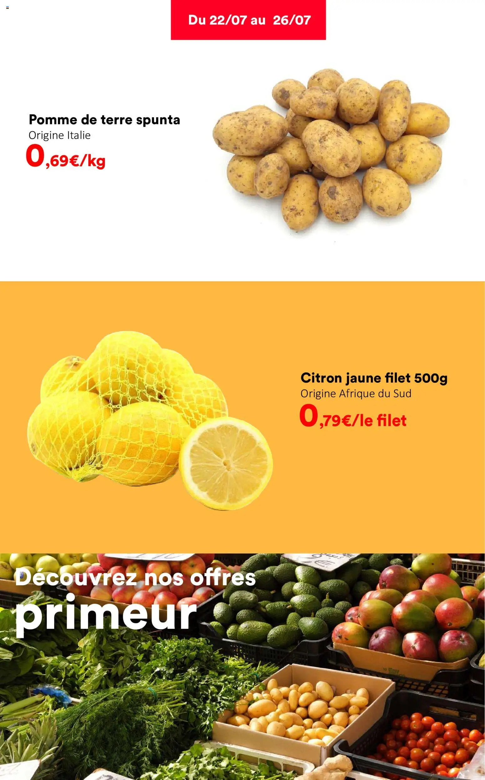 {H1} | Page: 3 | Produits: Citron, Pomme, Pomme de terre