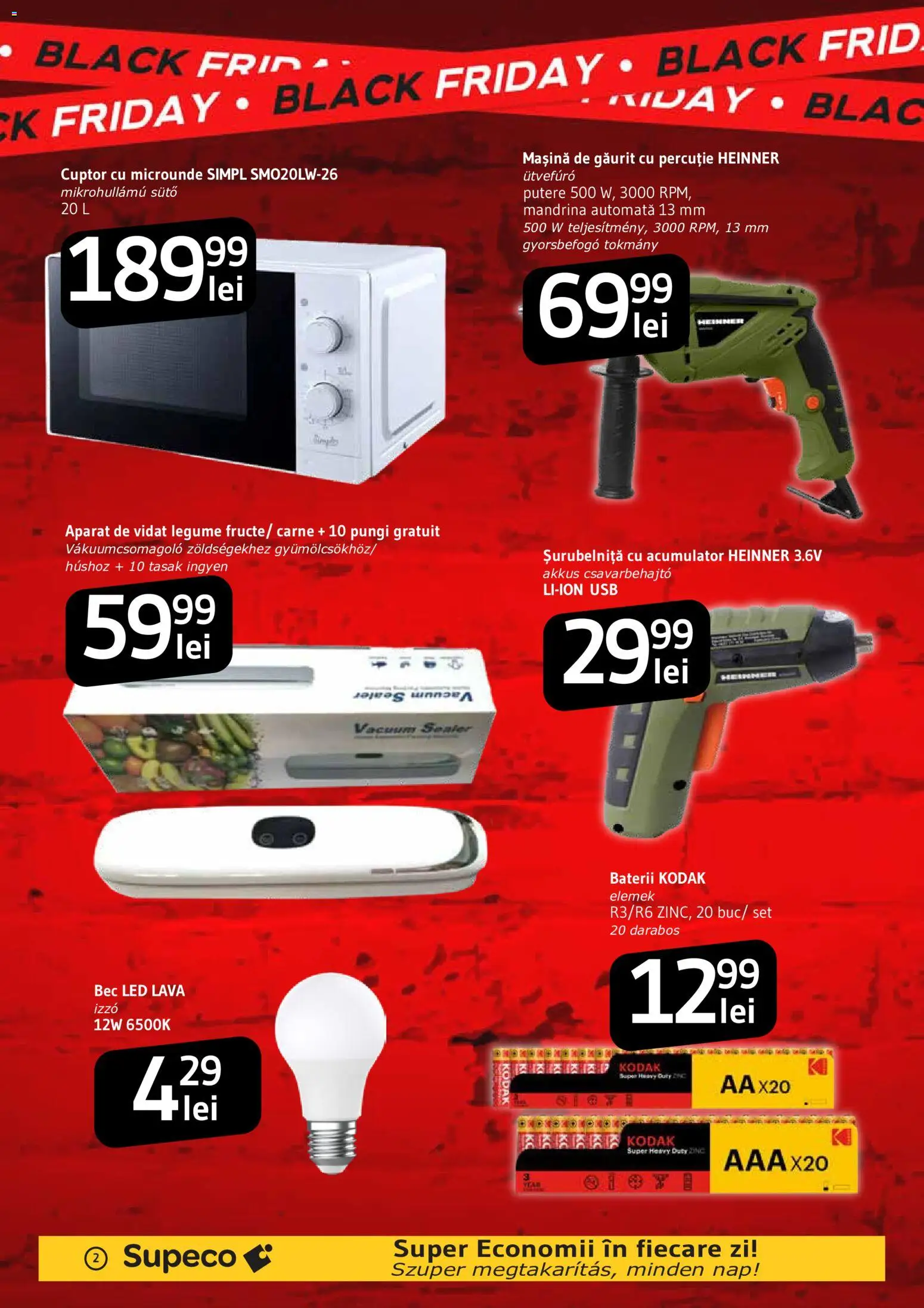 Noul catalog Supeco – valabil de la 22.10.2026 | Pagină: 2 | Produse: Bec, Usb, LED, Legume