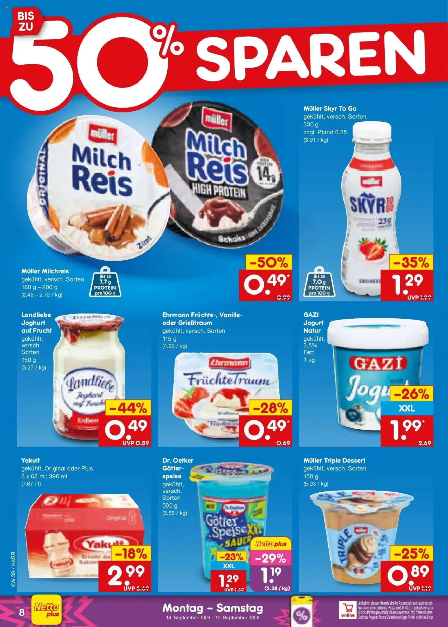 Netto Marken-Discount Prospekt Kruft – gültig ab 14.09.2026 | Seite: 10 | Produkte: Milch, Joghurt, Skyr, Reis