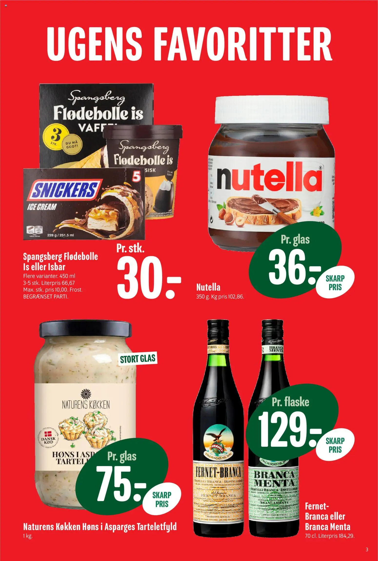 Min Købmand tilbudsavis – gyldig fra 16/10/2026 | Side: 3 | Produkter: Is, Nutella, Asparges