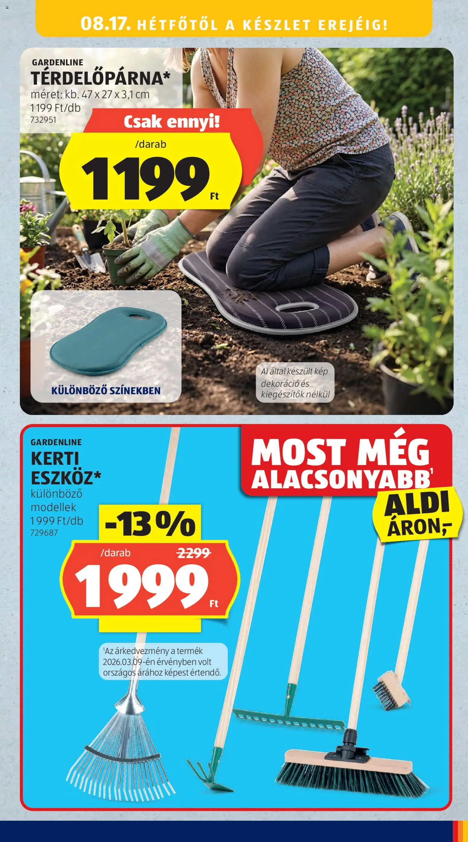 Aldi akciós ujság - amely érvényes a következő dátumtól: 2026.08.13. | Oldal: 39 | Termékek: Pad, Dekoráció