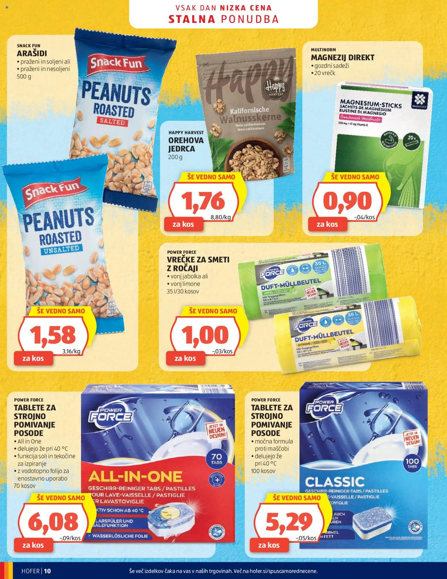 Novi Hofer katalog ponudbe – veljaven od 20.05.2026 | Stran: 10 | Izdelki: Arašidi, Kos, Jabolka