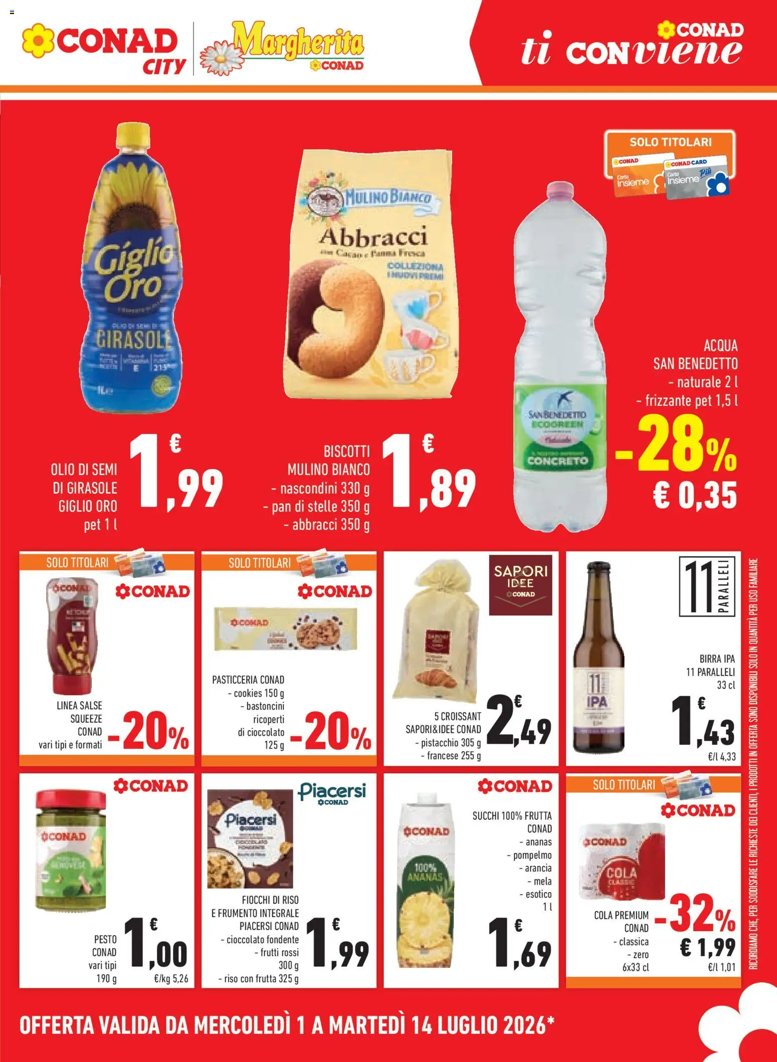 Volantino Conad del 01/07/2026 | Pagina: 7 | Prodotti: Birra, Frutta, Olio, Croissant