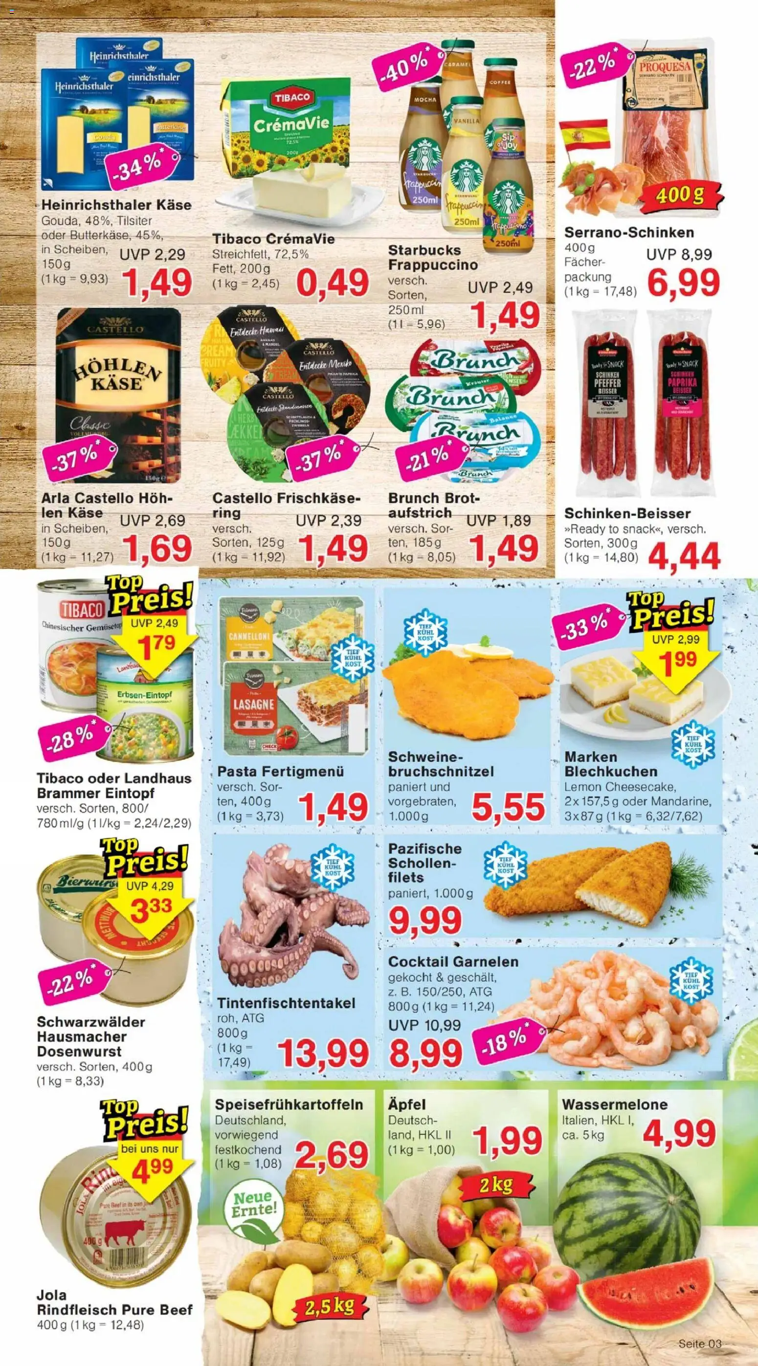 Jawoll Prospekt – gültig ab 27.07.2026 | Seite: 3 | Produkte: Käse, Paprika, Pfeffer, Pasta