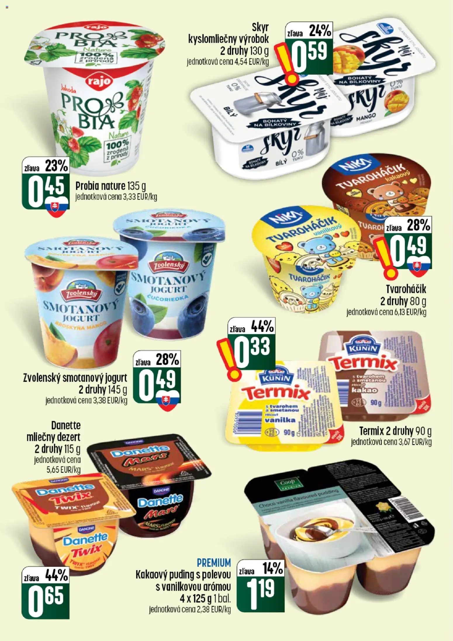 Nové COOP Jednota akcie – leták je platný od 30.07.2026 | Strana: 19 | Produkty: Skyr, Puding, Mango, Kakao