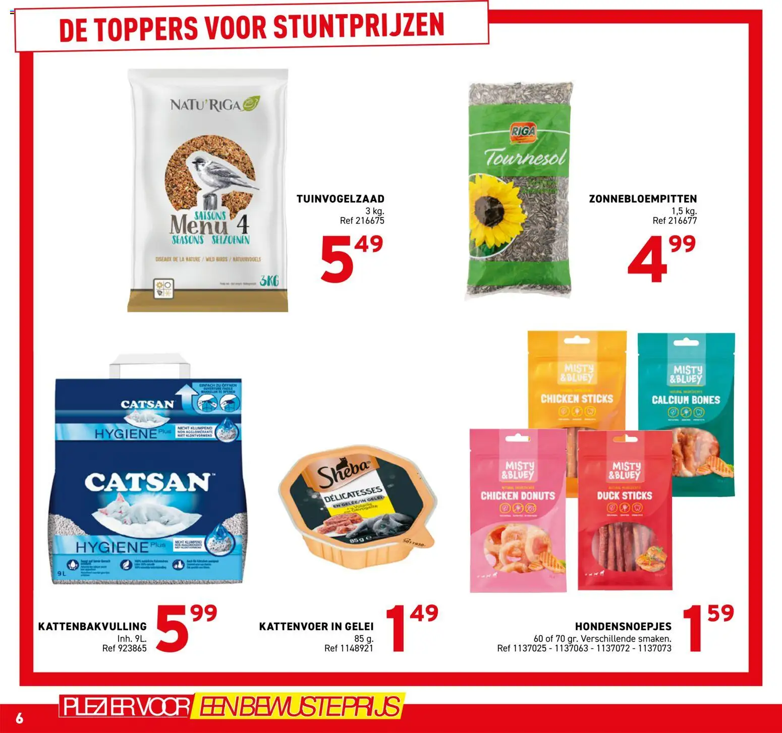 {H1} | Pagina: 6 | Producten: Kattenvoer, Zonnebloempitten, La, Gevogelte