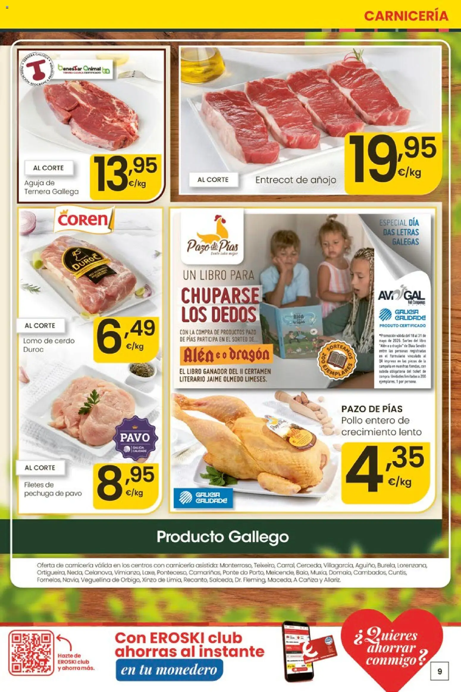 Eroski Quieres ahorrar conmigo │ válido desde el 14.05.2026 | Página: 9 | Productos: Cerdo