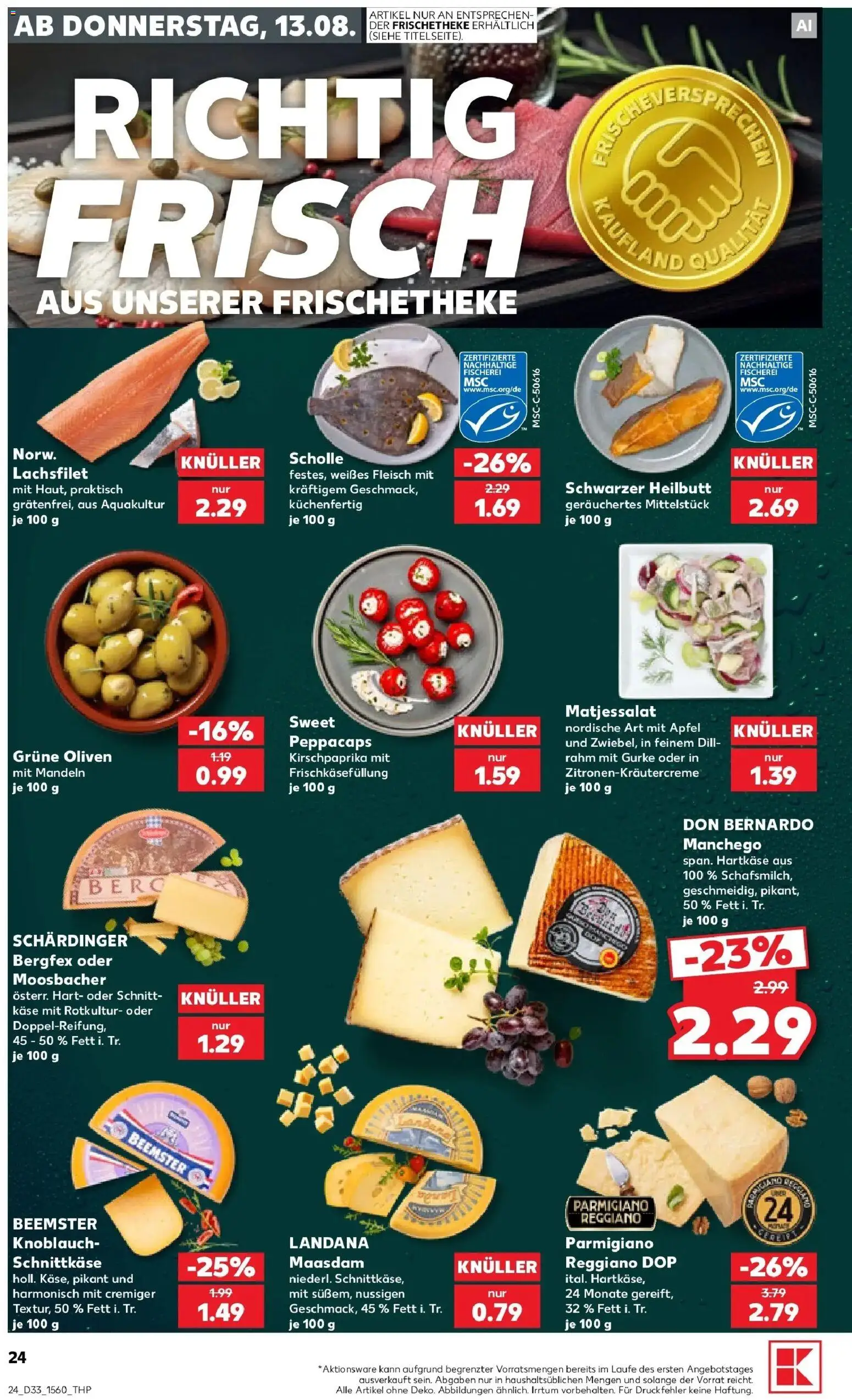 Prospekt Kaufland ab 10.08.2026 » Angebote Online zum Blättern | Seite: 33 | Produkte: Käse, Äpfel, Mandeln, Knoblauch