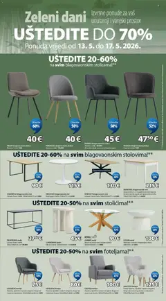 JYSK Katalog - Pregled kataloga iz trgovine JYSK, vrijedi od 13.05.2026 | Stranica: 9 | Proizvodi: Stolić, Stol, Stolica, Blagovaonska stolica
