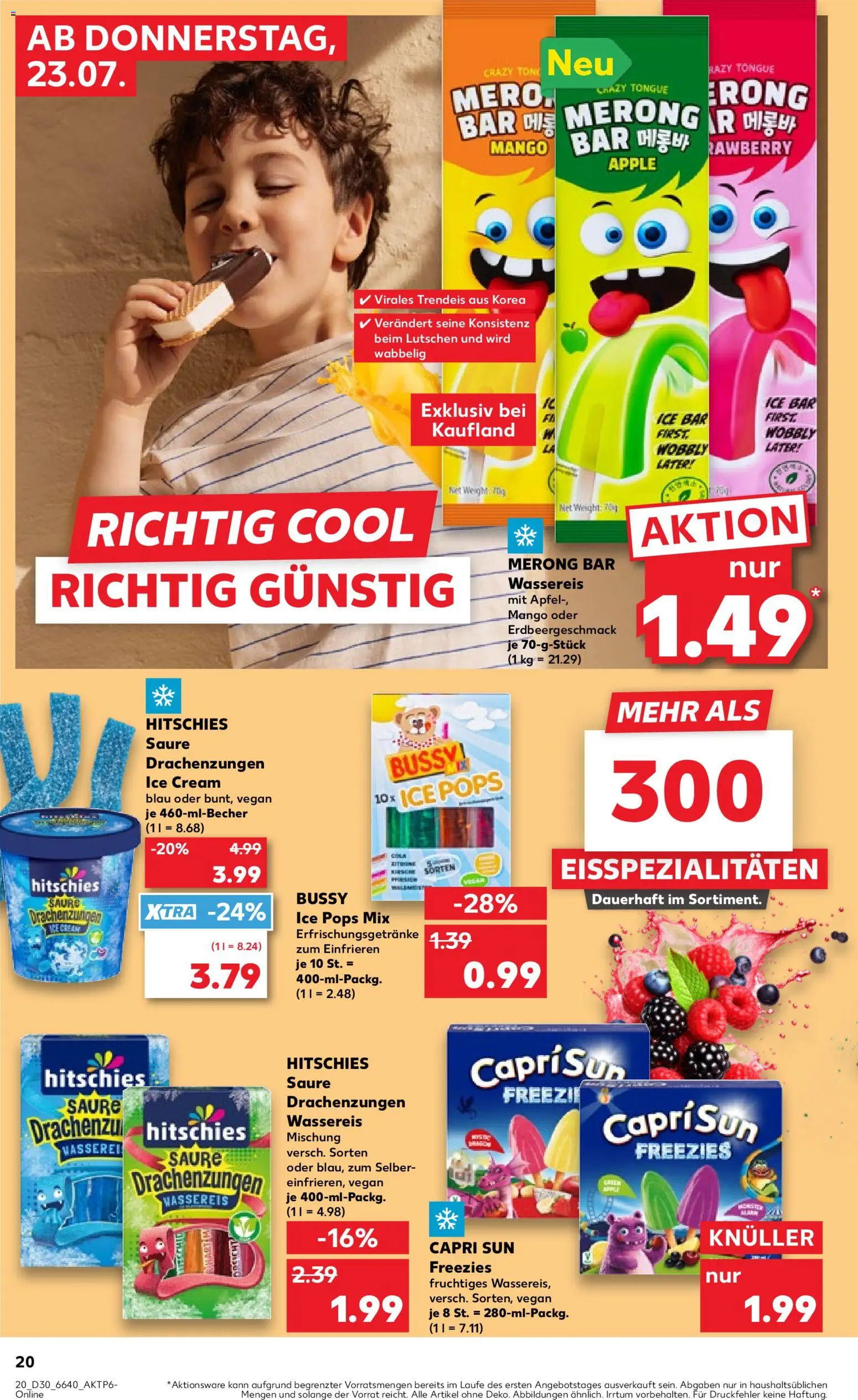 Kaufland Prospekt Stuttgart – gültig ab 23.07.2026 | Seite: 20 | Produkte: Capri sun, Äpfel, Apple, Mango