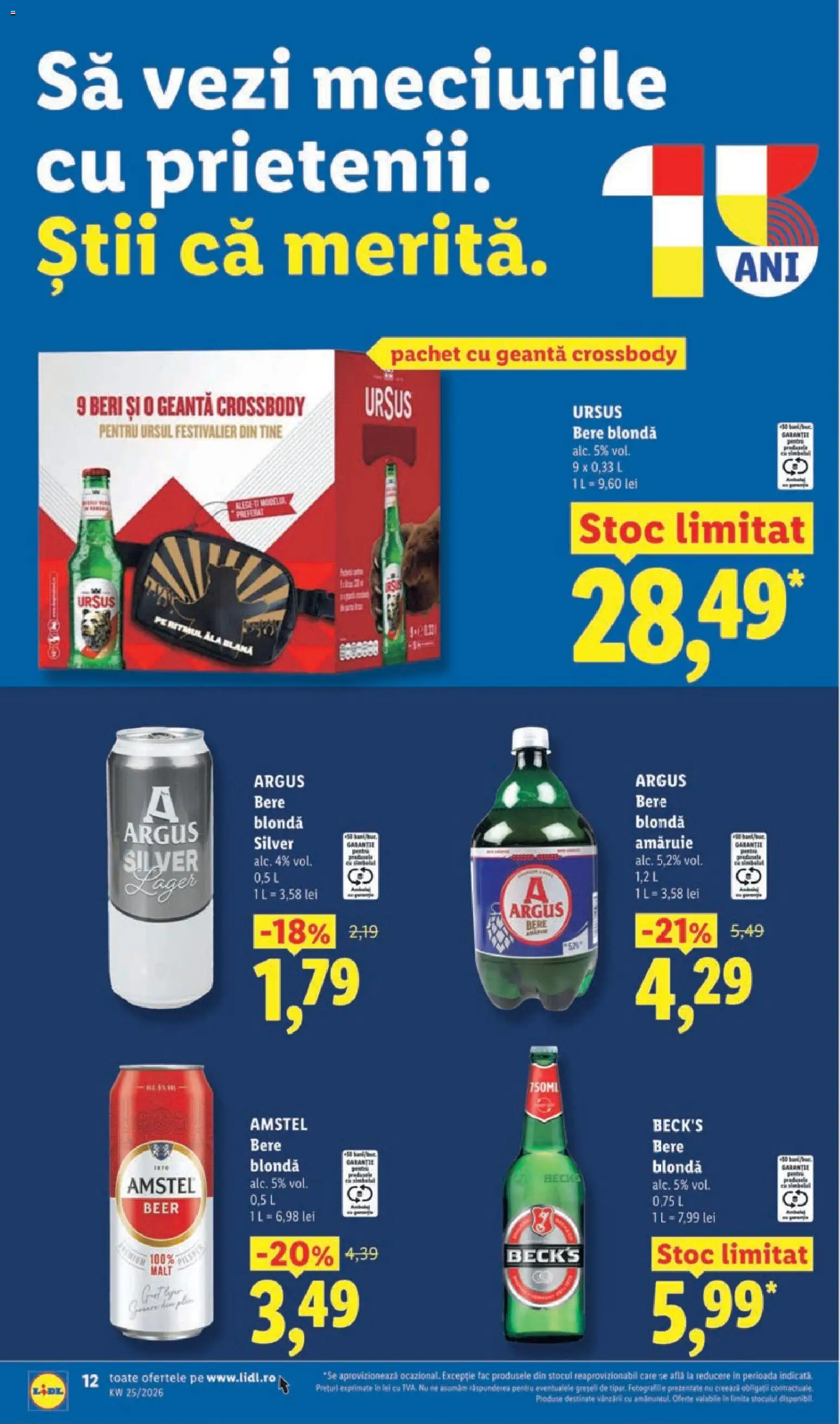 Noul catalog Lidl – valabil de la 15.06.2026 | Pagină: 12 | Produse: Geantă, Bere