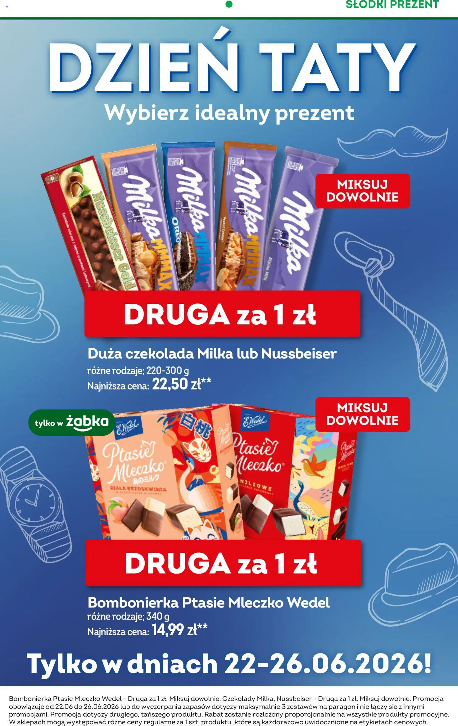 Żabka gazetka od 17.06.2026 | Strona: 4 | Produkty: Brzoskwinia, Czekolady, Milka, Ptasie mleczko