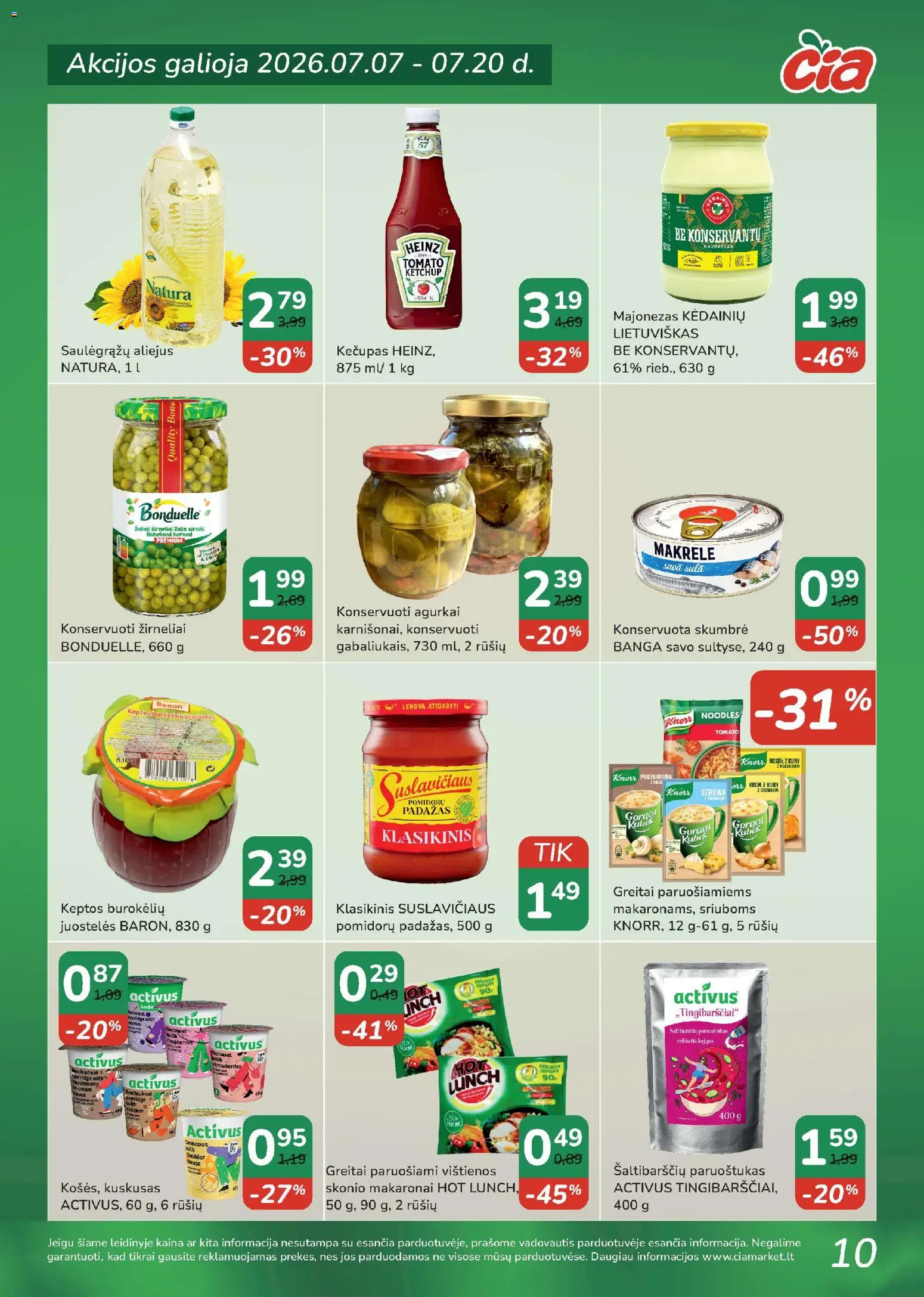 ČIA MARKET akcijos nuo 2026.07.07 | Puslapis: 10