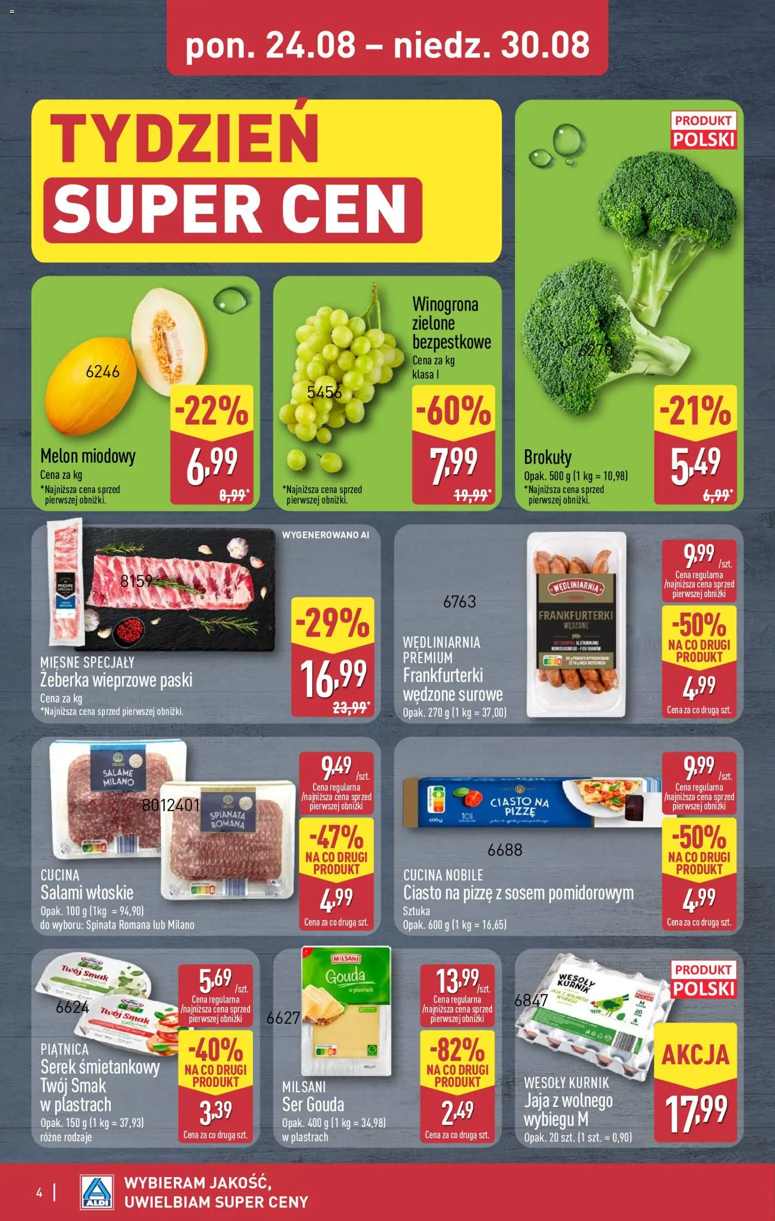 Aldi Polsko leták - Oferta weekendowa od 27.08.2026 | Strana: 4 | Produkty: Gouda