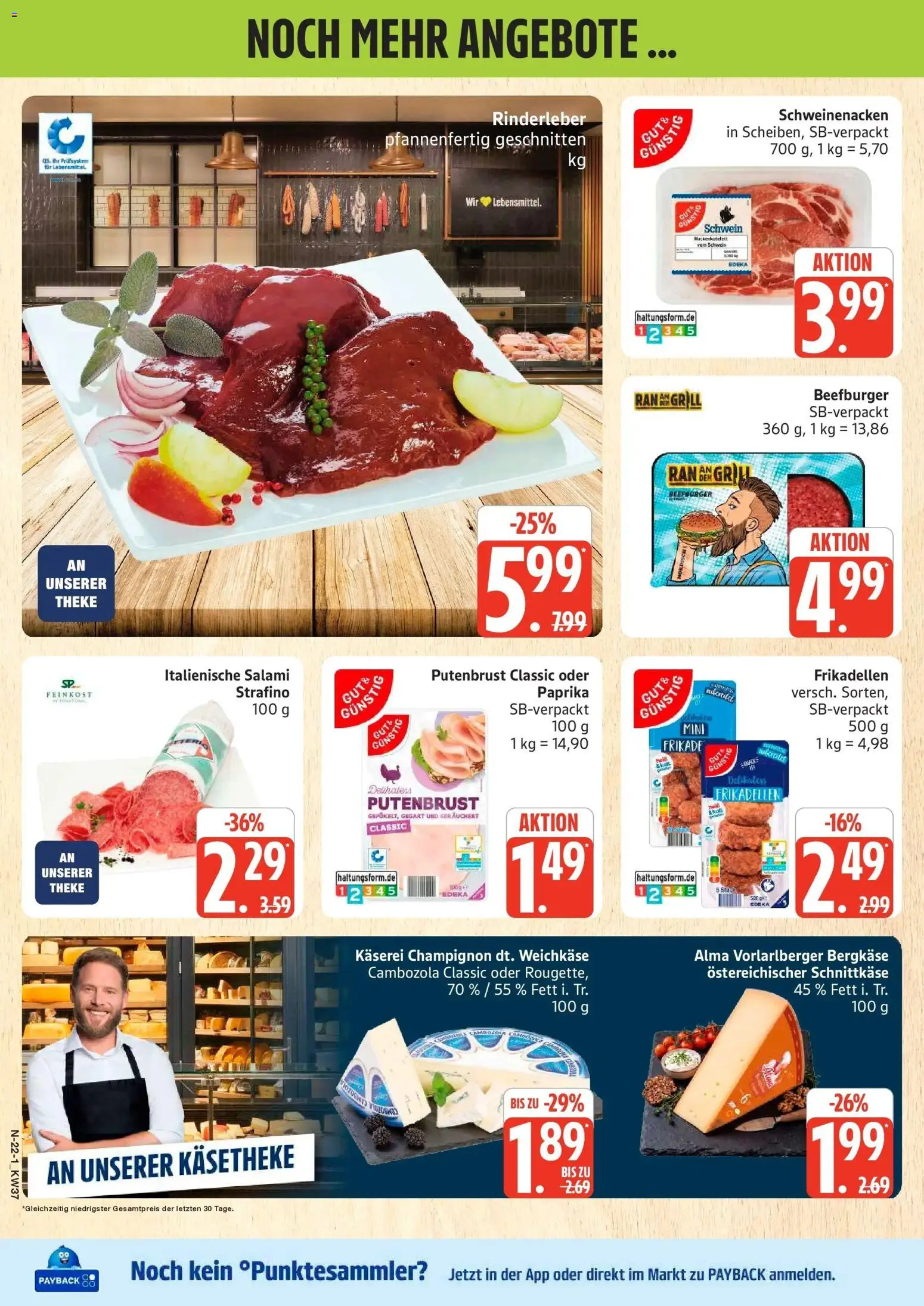 Marktkauf Prospekt Neuenkirchen (ab 07.09.2026) » Angebote online | Seite: 22 | Produkte: Putenbrust, Theke, Paprika, Salami