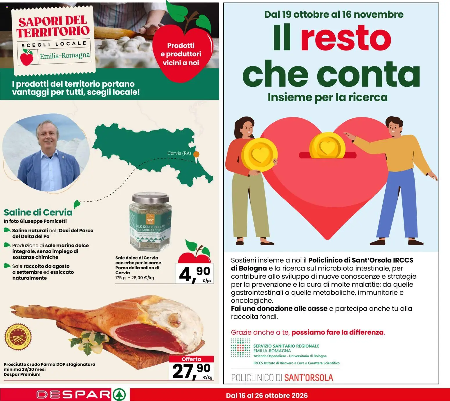 Volantino Despar del 16/10/2026 | Pagina: 2 | Prodotti: Prosciutto Crudo, Erbe, Prosciutto, Carne