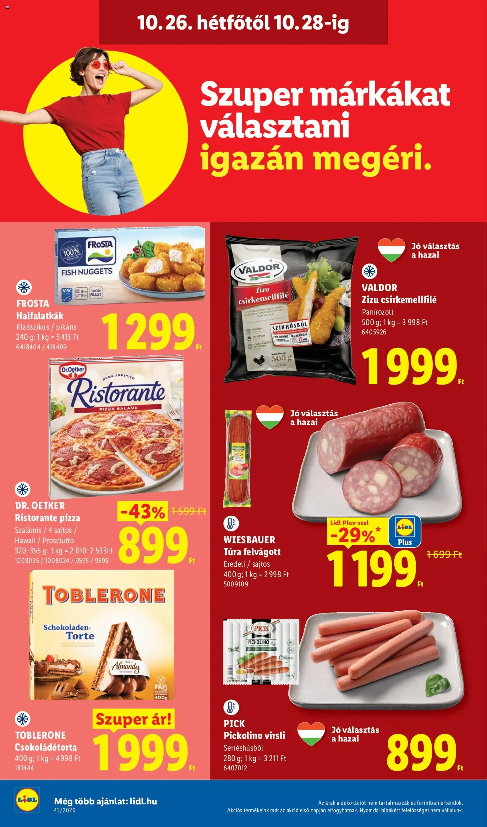 Lidl akciós ujság - amely érvényes a következő dátumtól: 2026.10.22. | Oldal: 62