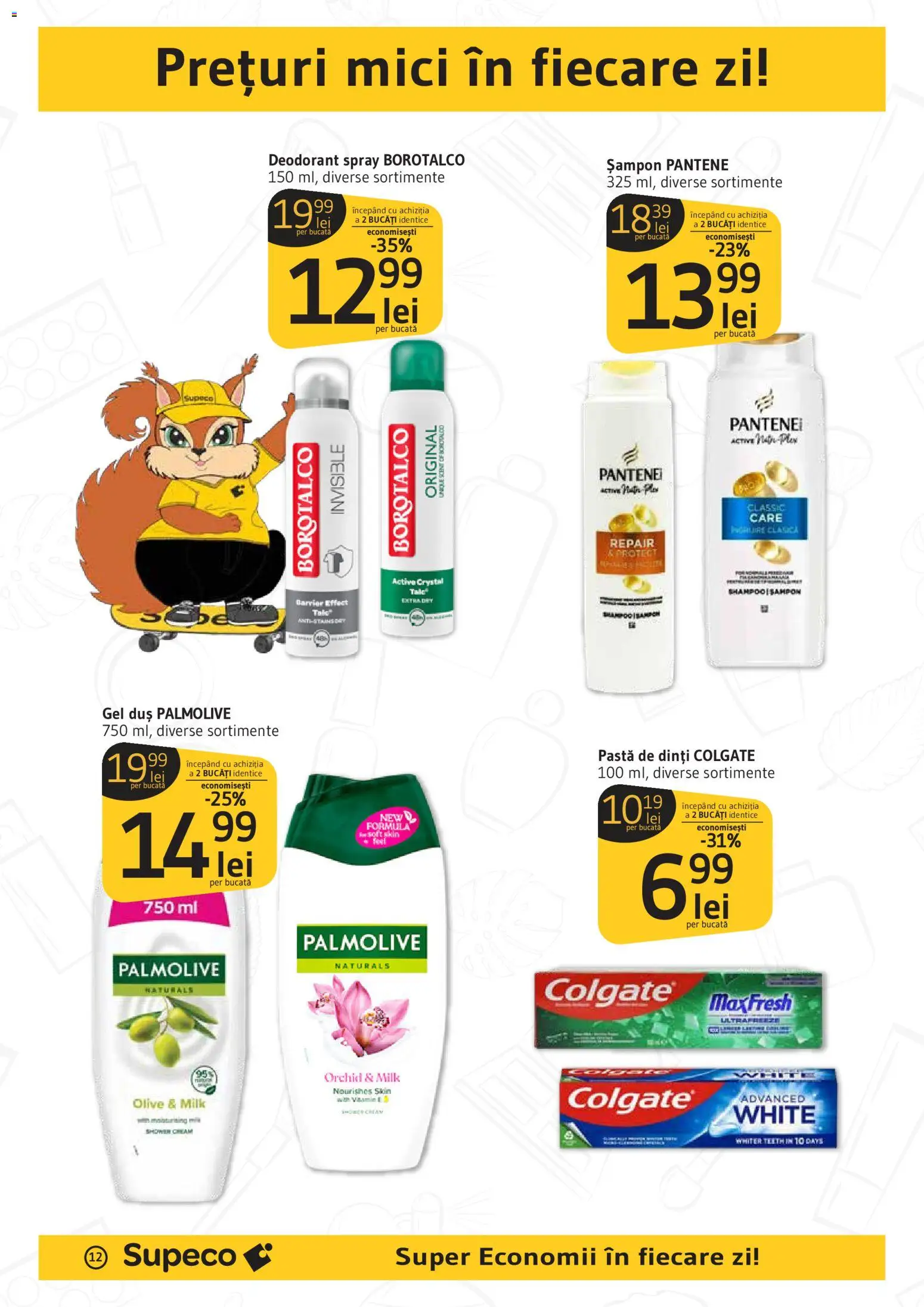 Noul catalog Supeco – valabil de la 04.06.2026 | Pagină: 12 | Produse: Duș, Mici, Șampon, Pastă de dinți