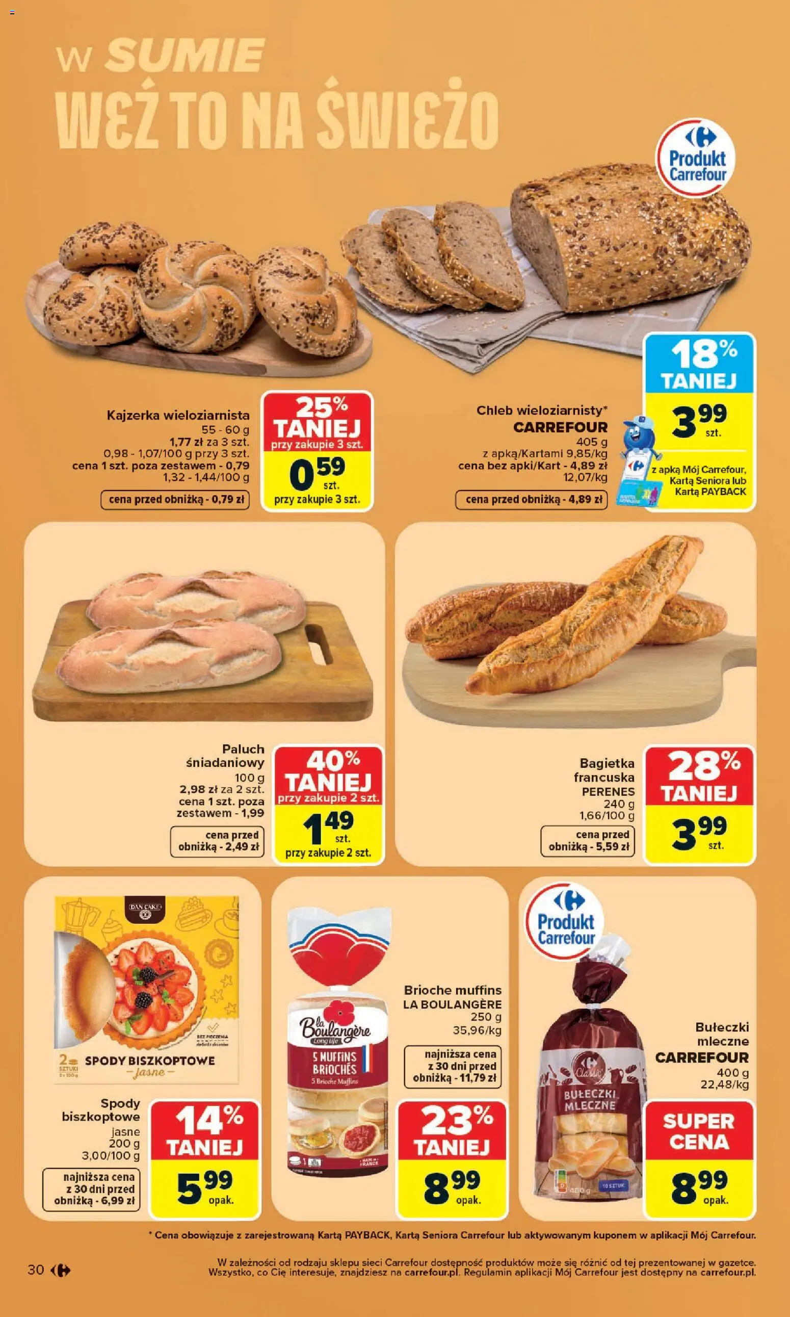 Carrefour gazetka od 13.07.2026 | Strona: 32 | Produkty: Karta, Bagietka, Chleb