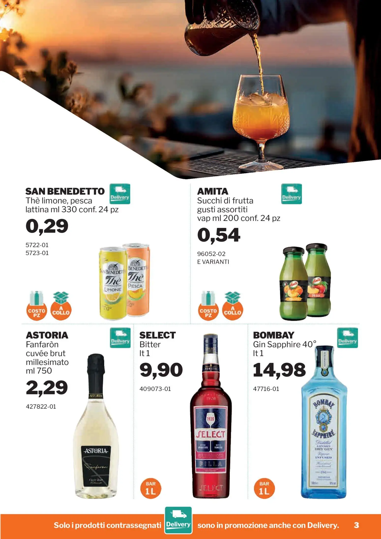 Volantino Sogegross del 26/08/2026 | Pagina: 3 | Prodotti: Gin, Limone, Pesca, The