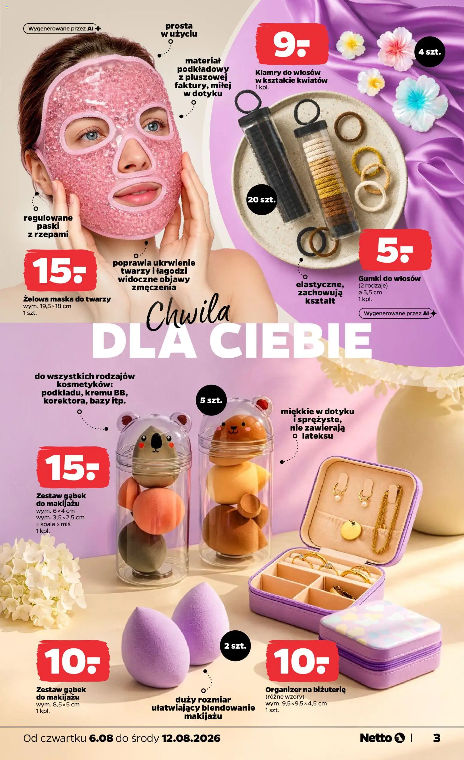 Netto gazetka od czwartku NonFood od 06.08.2026 | Strona: 3 | Produkty: Maska