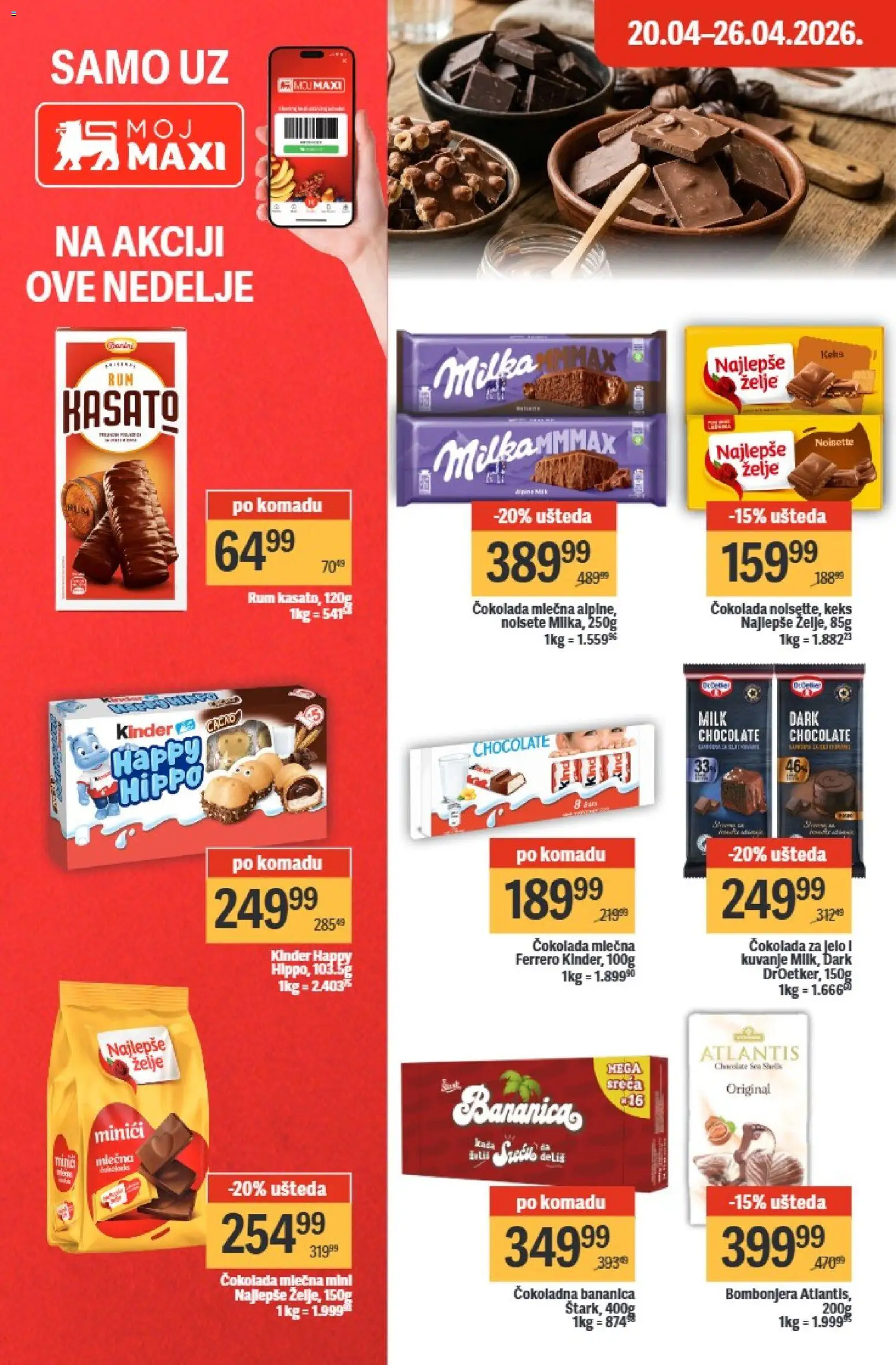 Maxi katalog - važi od 20.04.2026 | Strana: 24 | Proizvode: Keks, Bombonjera, Ferrero, Mlečna čokolada