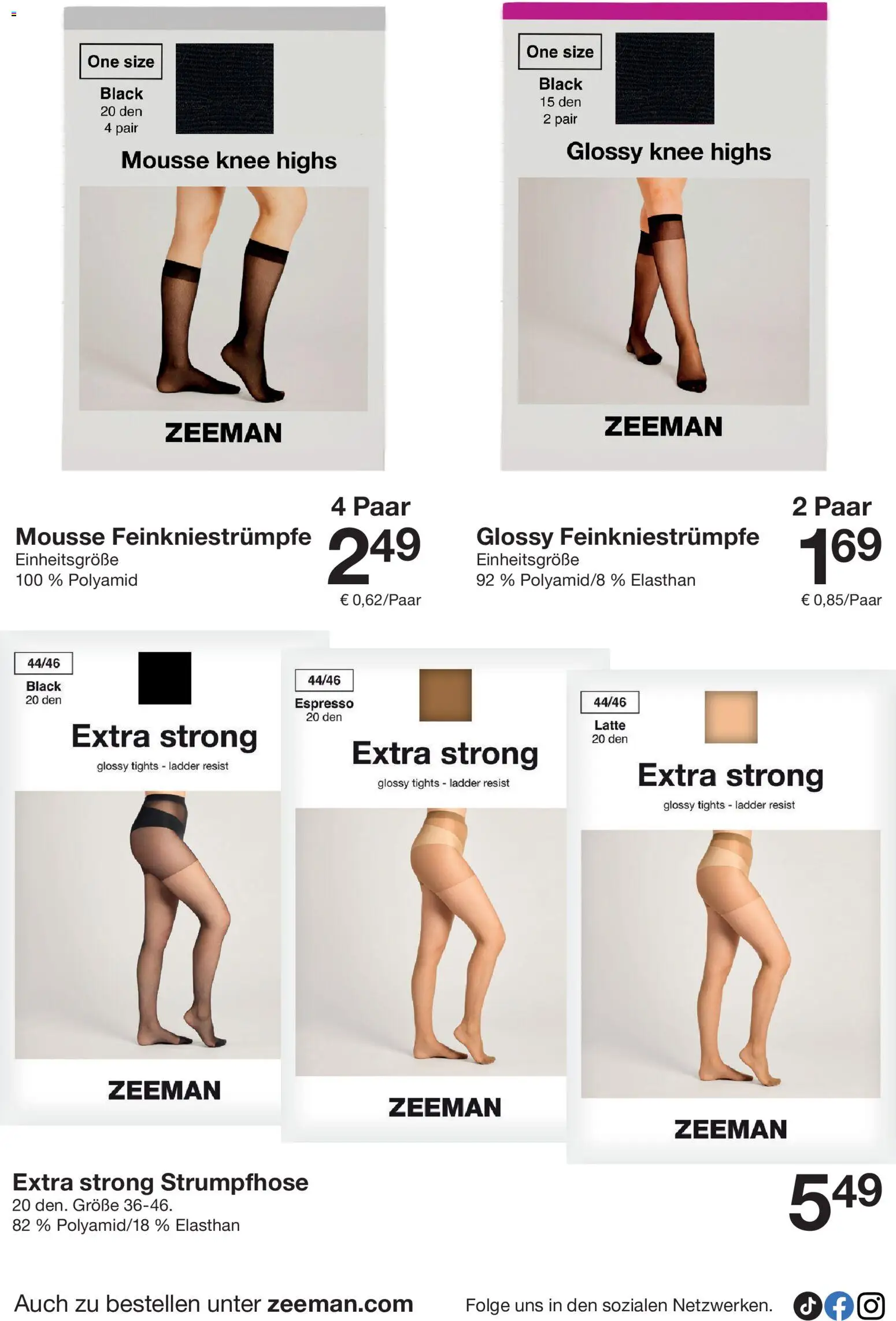 Zeeman Prospekt – gültig ab 12.09.2026 | Seite: 10 | Produkte: Strumpfhose
