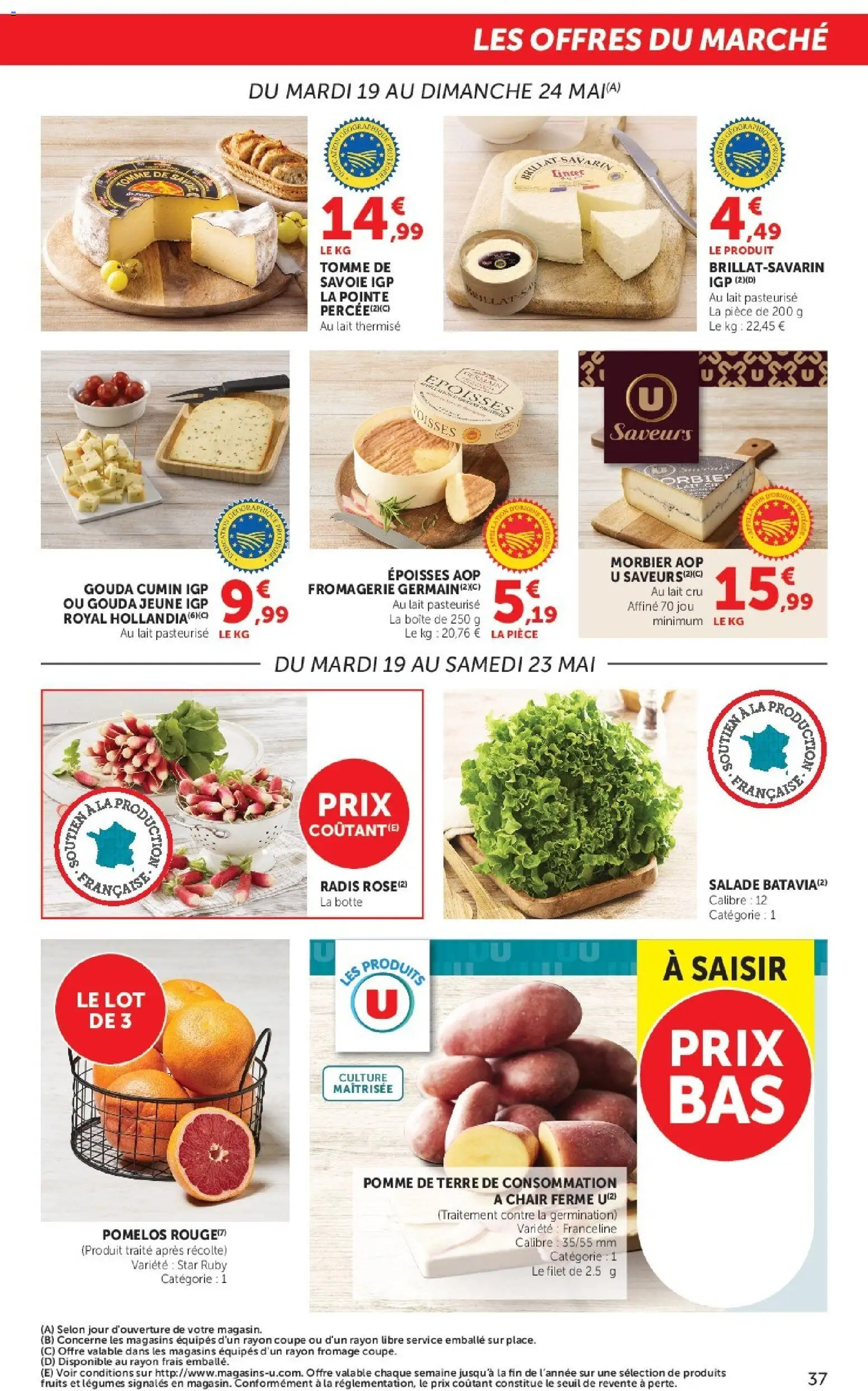 {H1} | Page: 37 | Produits: Pomme de terre, Radis, Pomme de terre de consommation, Fromage
