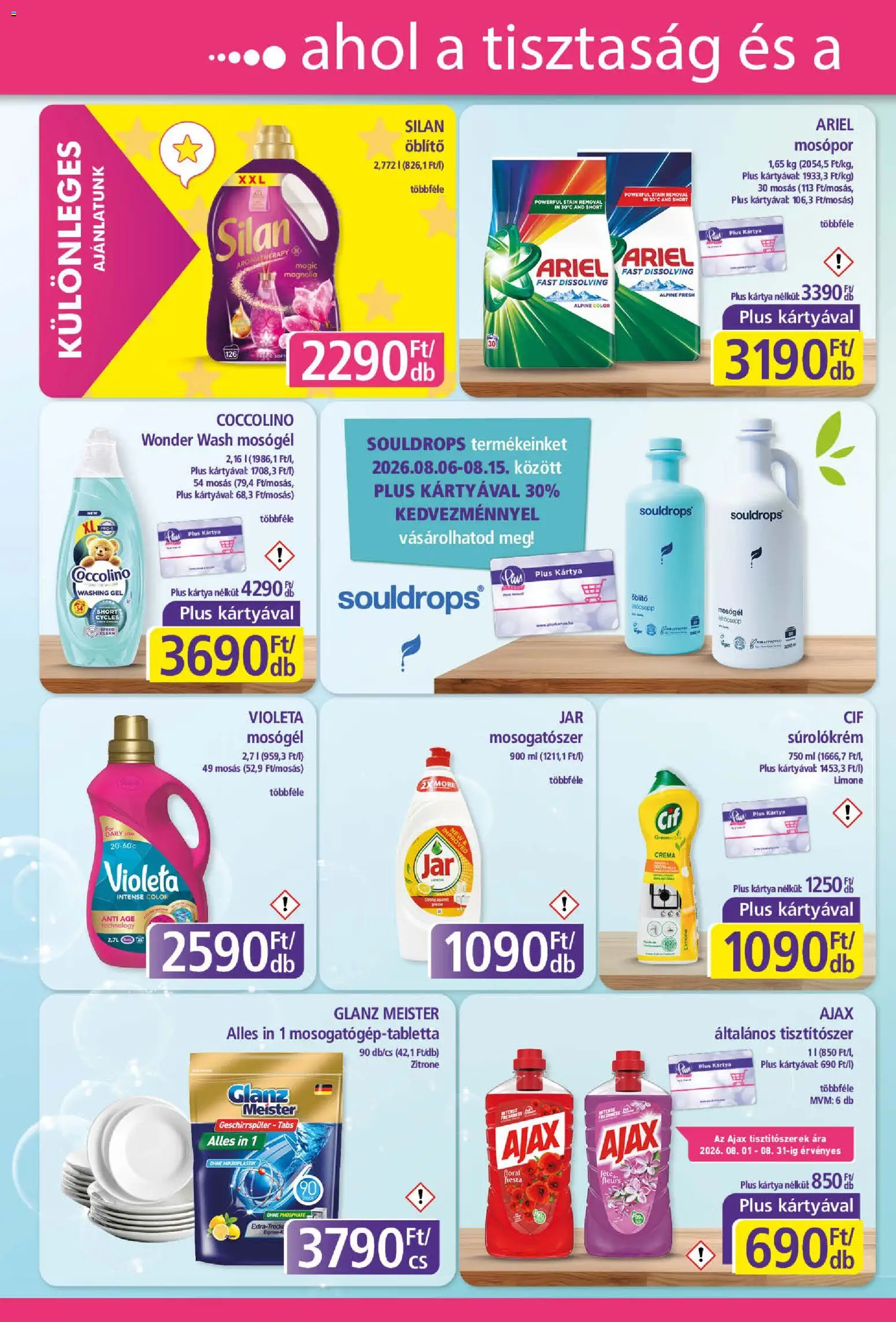 Plus Market akciós ujság - amely érvényes a következő dátumtól: 2026.08.06. | Oldal: 2