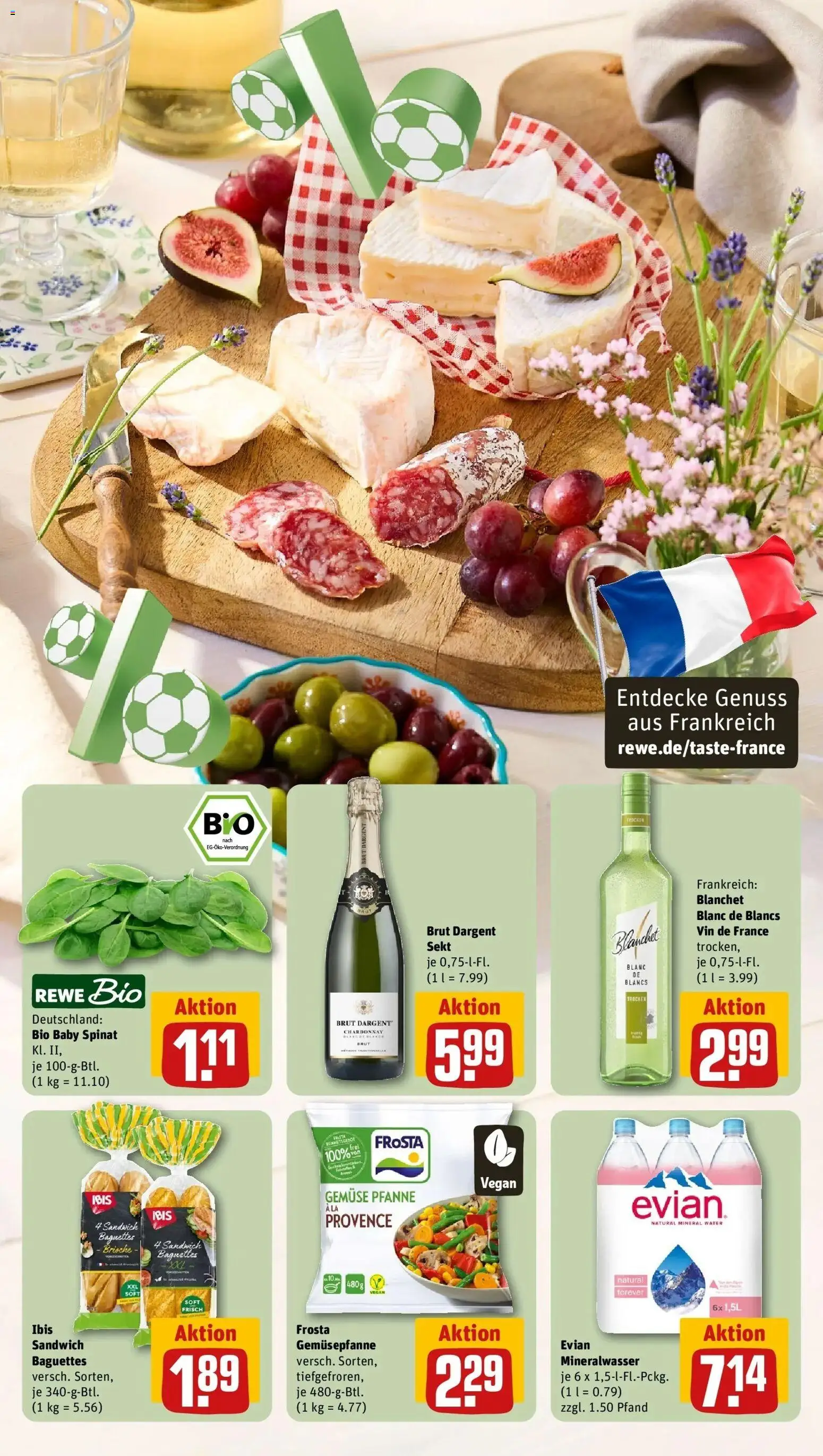 Rewe Prospekt Berlin / Friedrichshain – gültig ab 05.07.2026 | Seite: 5 | Produkte: Mineralwasser, Frosta, Gemüse, Brut dargent